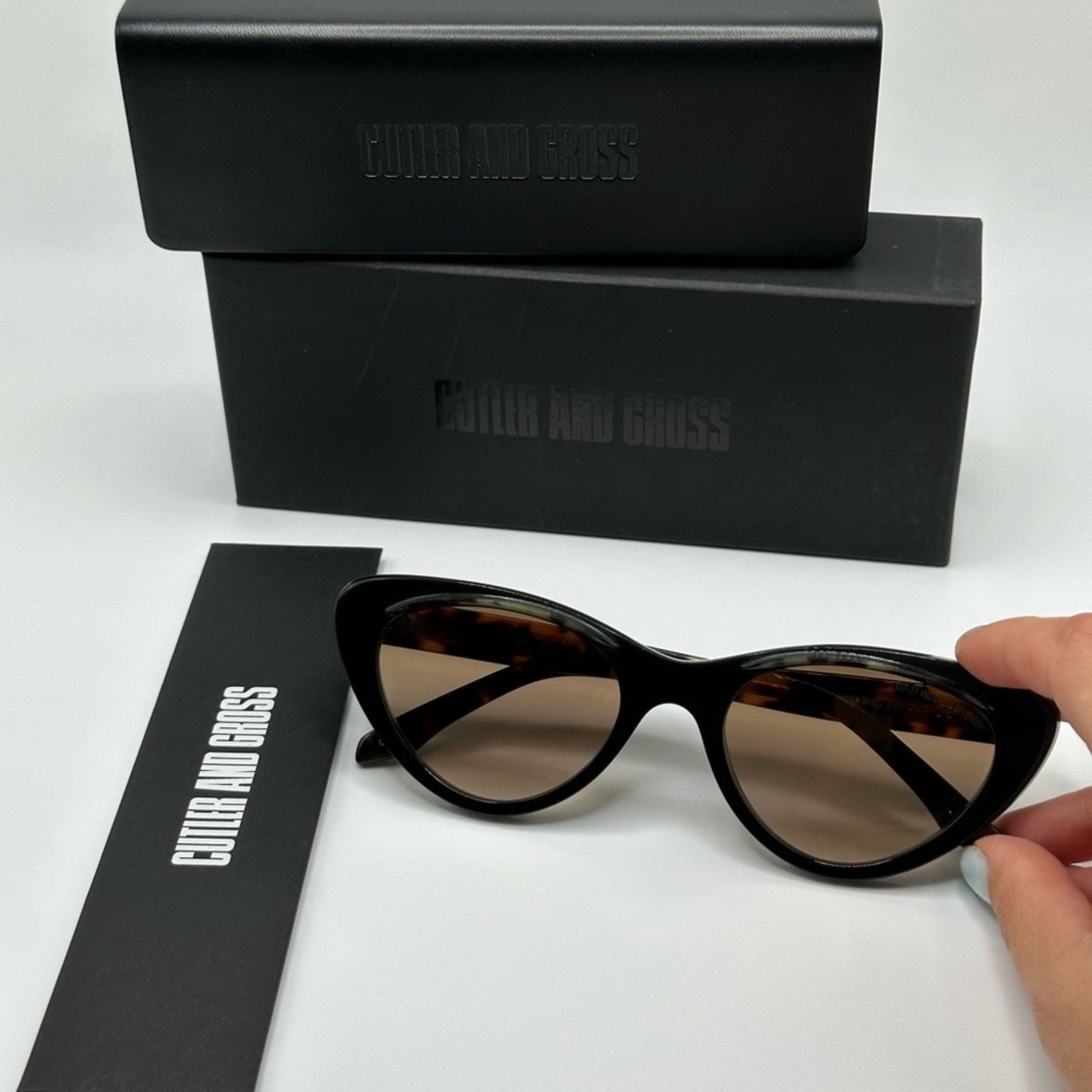 Cutler and Gross NEW CUTLER AND GROSS 1321 004 Cat Eye Brown Havana Women Size ONE SIZE - 9 Thumbnail