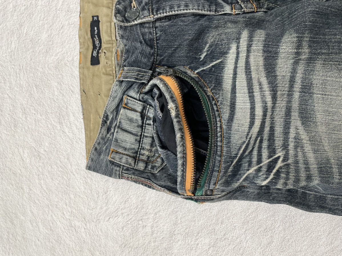 Japanese Brand 2000s Root Three Baggy Jeans Fading Distressed Denim Y2K LGB Size US 30 / EU 46 - 5 Thumbnail