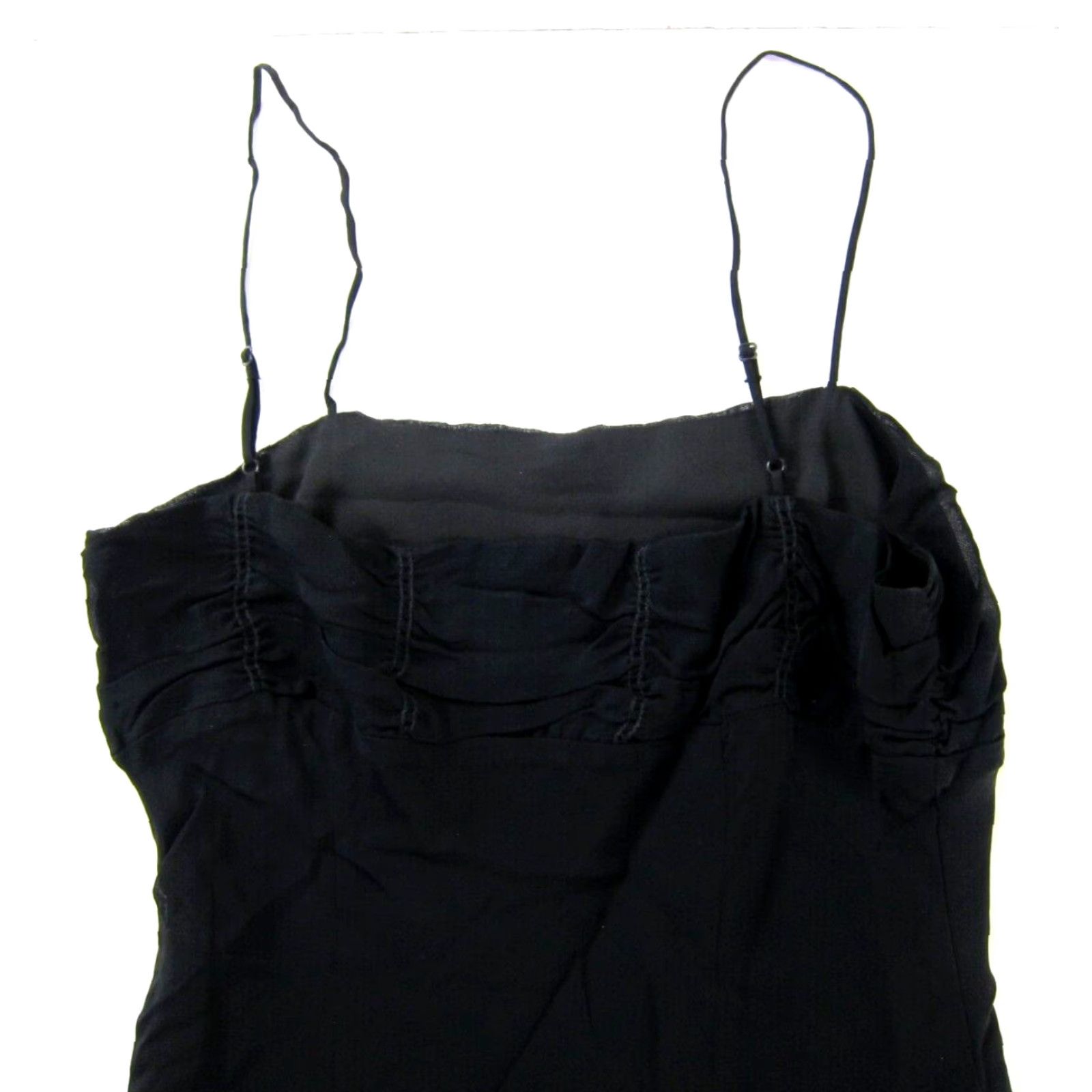 White House Black Market NWT White House Black Market Black 100% Rayon Midi Tank Slip Dress Women 12 Size XL / US 12-14 / IT 48-50 - 4 Thumbnail