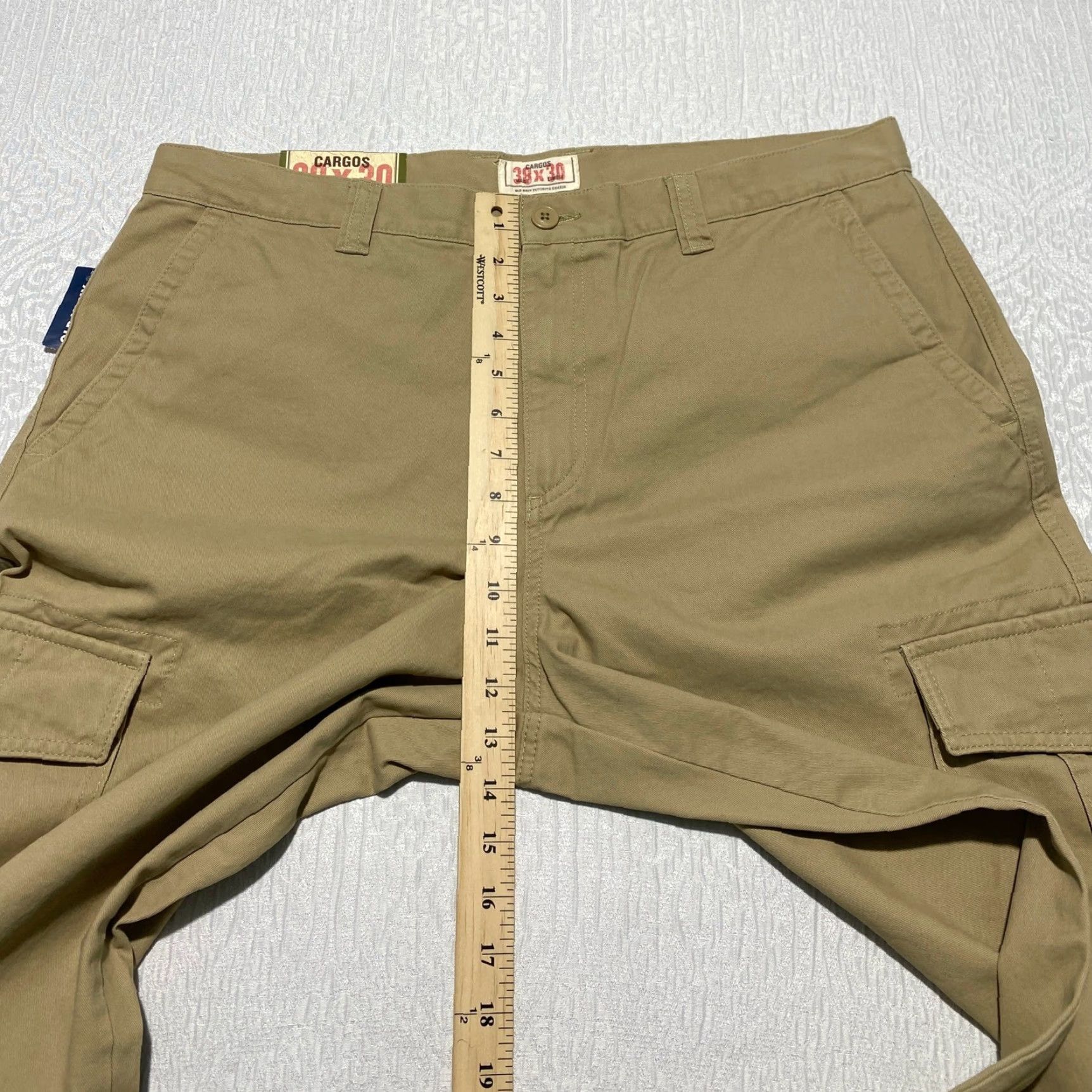 Old Navy Old Navy Cargo Pants Mens 38x30 Khaki Cotton Twill Relaxed Fit Size US 38 / EU 54 - 5 Thumbnail