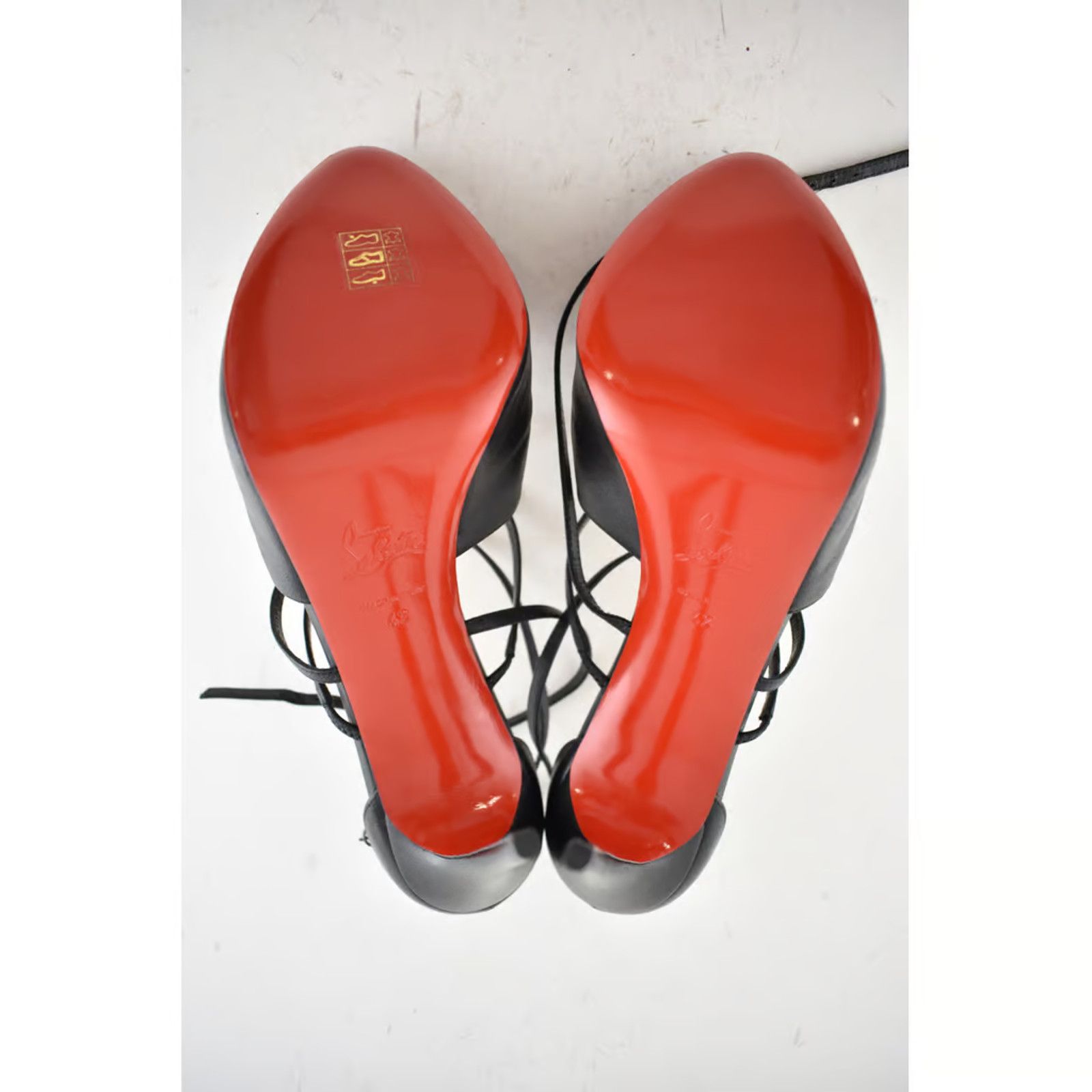 Christian Louboutin Holly Alta 120 Black Criss Cross Strap Sandal Heel Pump 42 Size US 12 / IT 42 - 11 Thumbnail