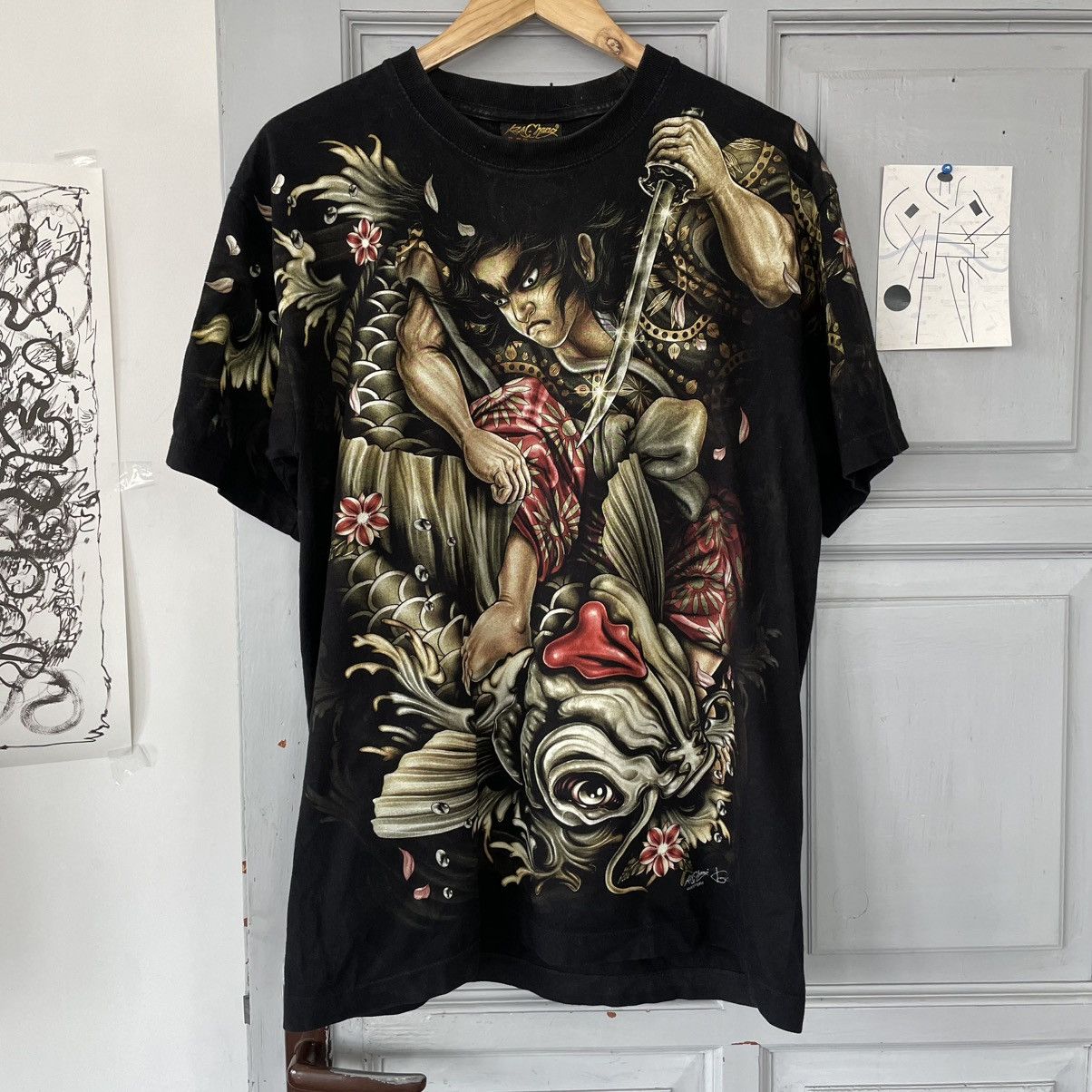 Japanese Brand × Vintage Rock Chang T-Shirt Vintage. Warrior and Giant Coy Shirt Sz L Size US XL / EU 56 / 4 - 2 Thumbnail