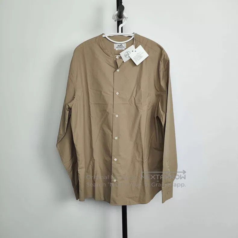 Hermes Hermes size 41 Cotton Men's Shirt, Grey Size US XXS / EU 40 - 1 Thumbnail
