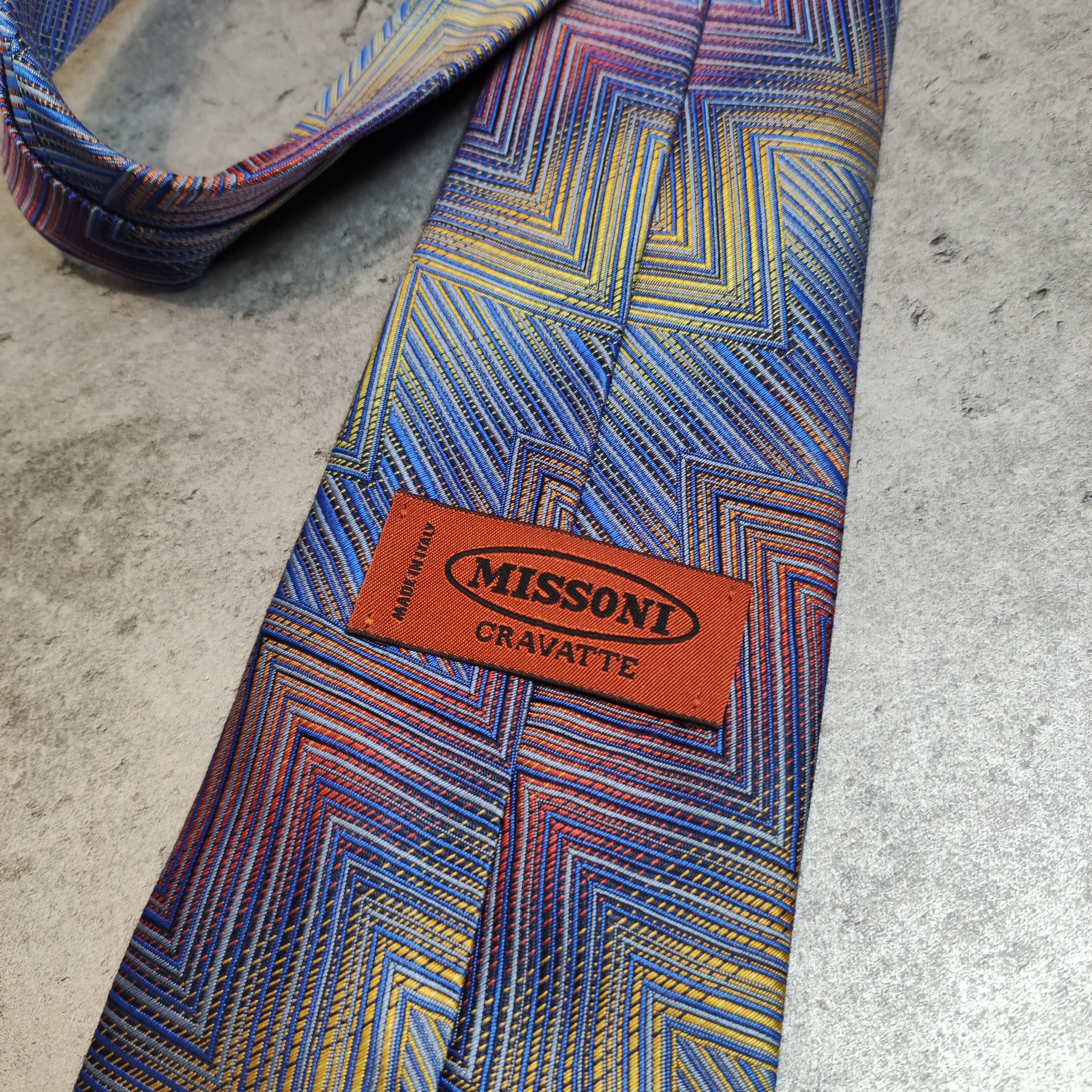 Missoni Vintage RARE 90s Missoni Cravatte Abstract Silk Tie Size ONE SIZE - 3 Thumbnail