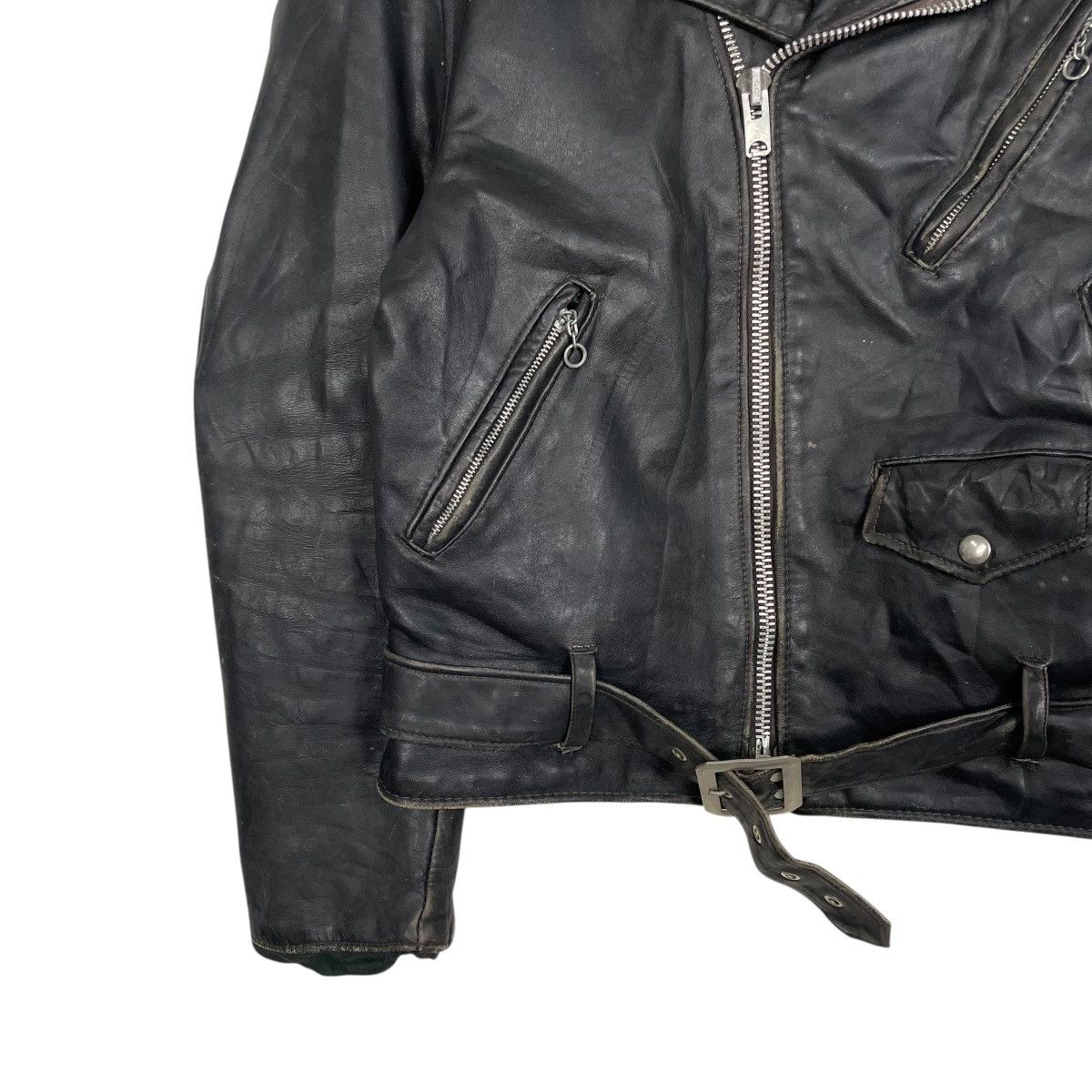 Schott Vtg 80s Schott Perfecto Double Colar Biker Leather Jacket Size US M / EU 48-50 / 2 - 3 Thumbnail
