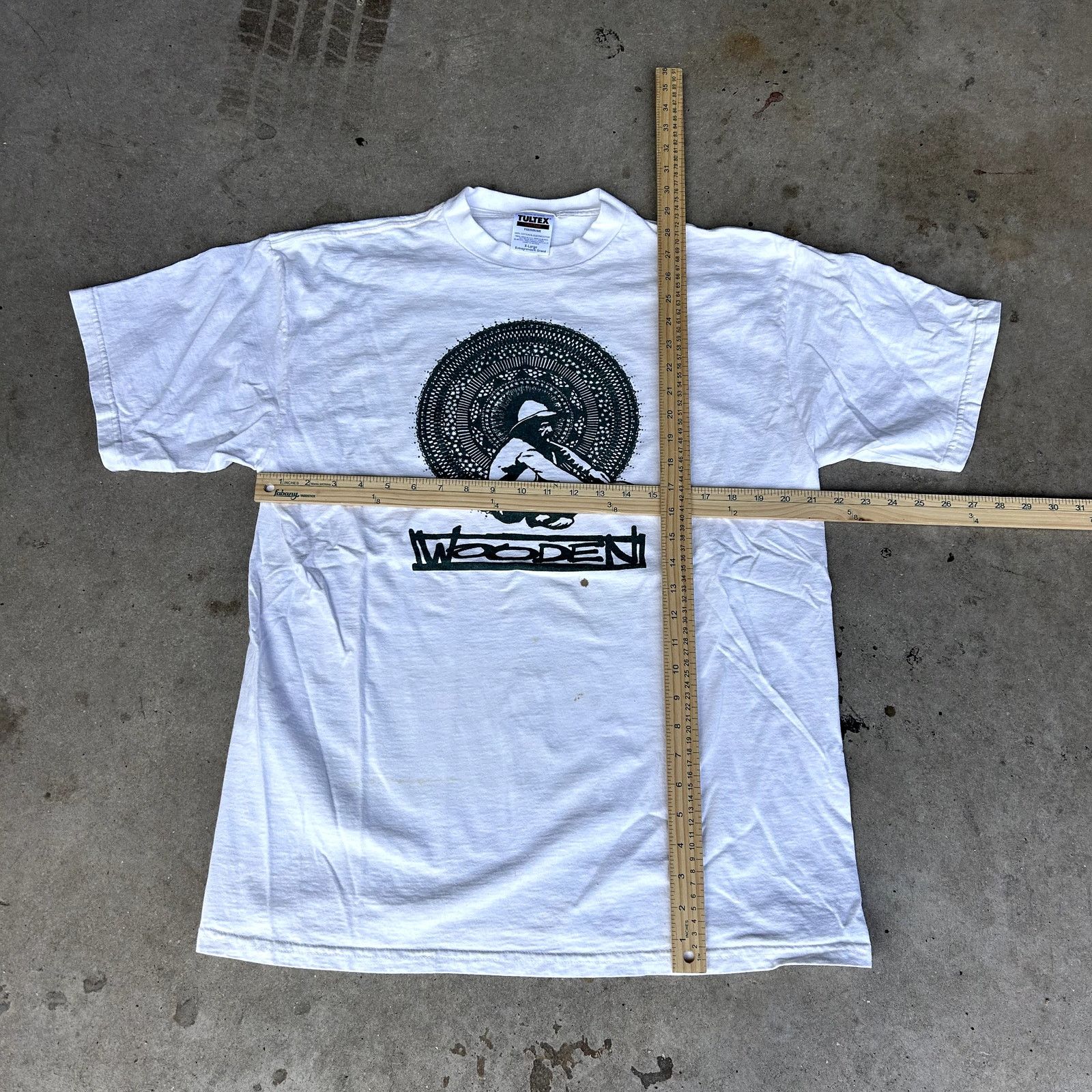 Tultex Vintage 90s Wooden Graphic T-Shirt XL Size US XL / EU 56 / 4 - 4 Thumbnail
