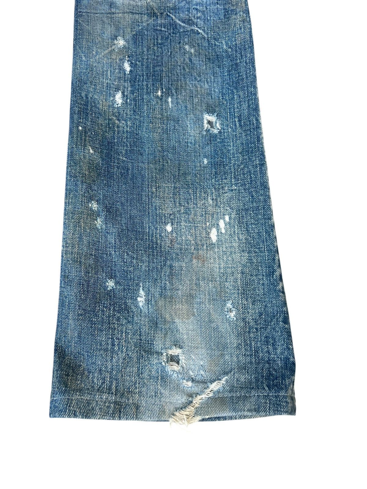 Japanese Brand Dirty Mud Stains Distress Denim Ufin & Sons Flare Jeans Size US 30 / EU 46 - 20 Thumbnail