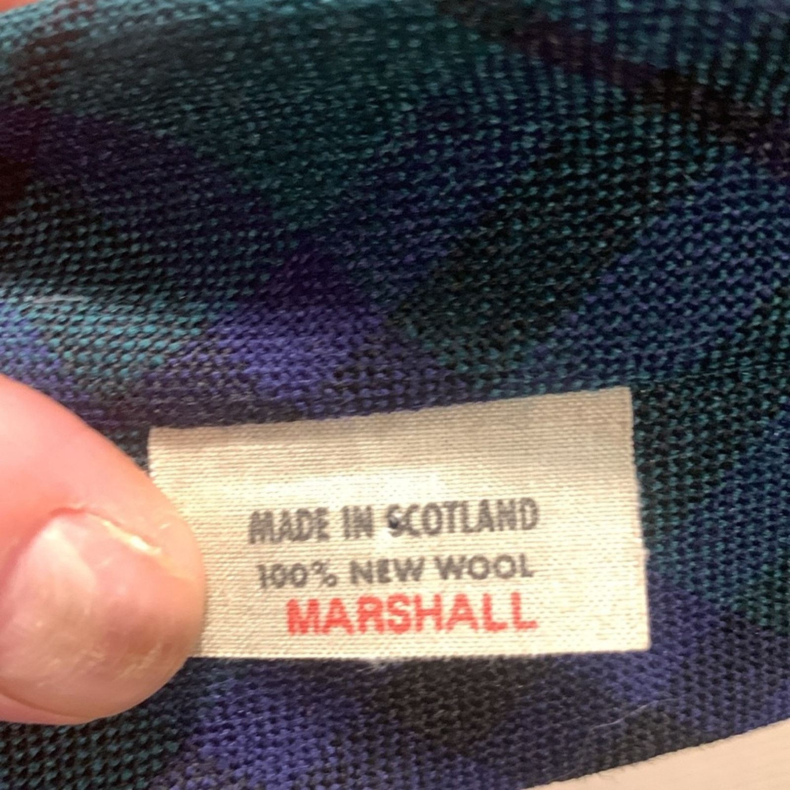 Vintage Scotland vintage wool necktie tartan plaid Marshall clan Size ONE SIZE - 7 Thumbnail