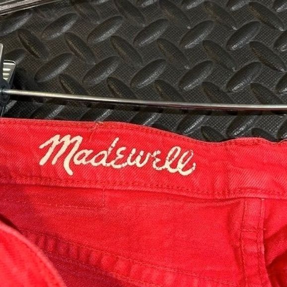 Madewell Madewell Skinny Red Mid Rise Denim Jeans Womens Size 27X32 Skinny Red Denim Women 27 32 Size 27" / US 4 / IT 40 - 2 Thumbnail