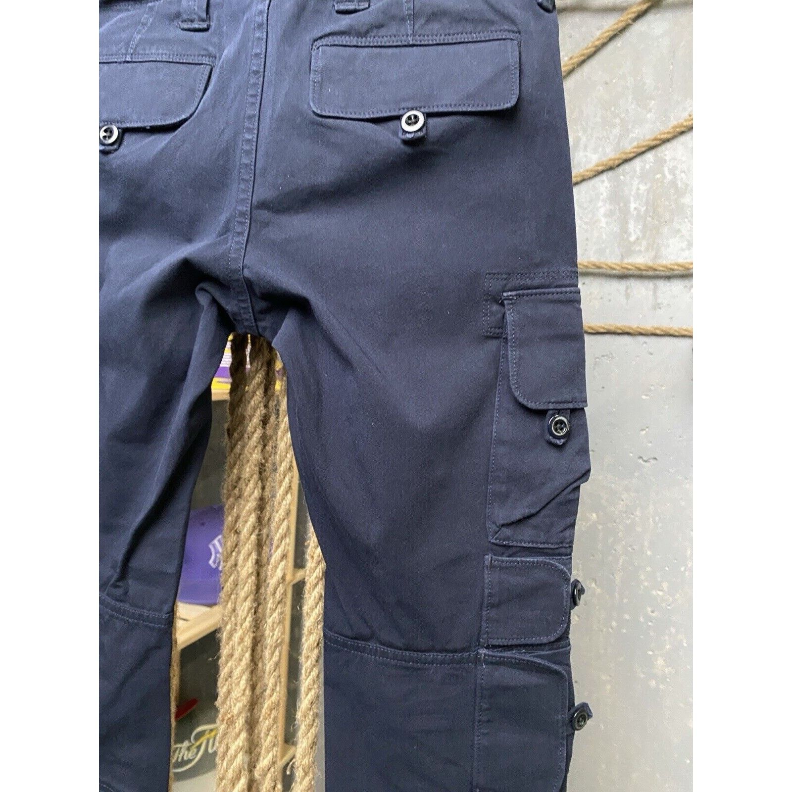 Ralph Lauren Vintage Ralph Lauren Cargo Pants Women Blue Pockets Size 4 Size 27" / US 4 / IT 40 - 17 Thumbnail