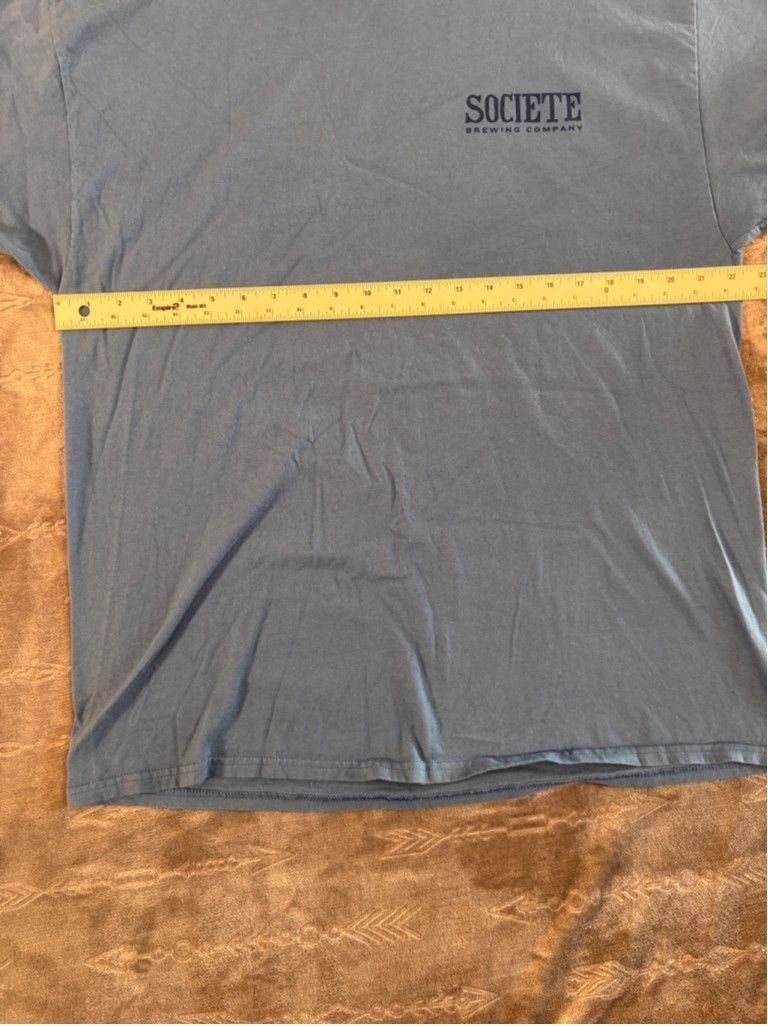 Hanes Men's Hanes T-shirt XL Blue Societe Brewing Company Size US XL / EU 56 / 4 - 3 Thumbnail