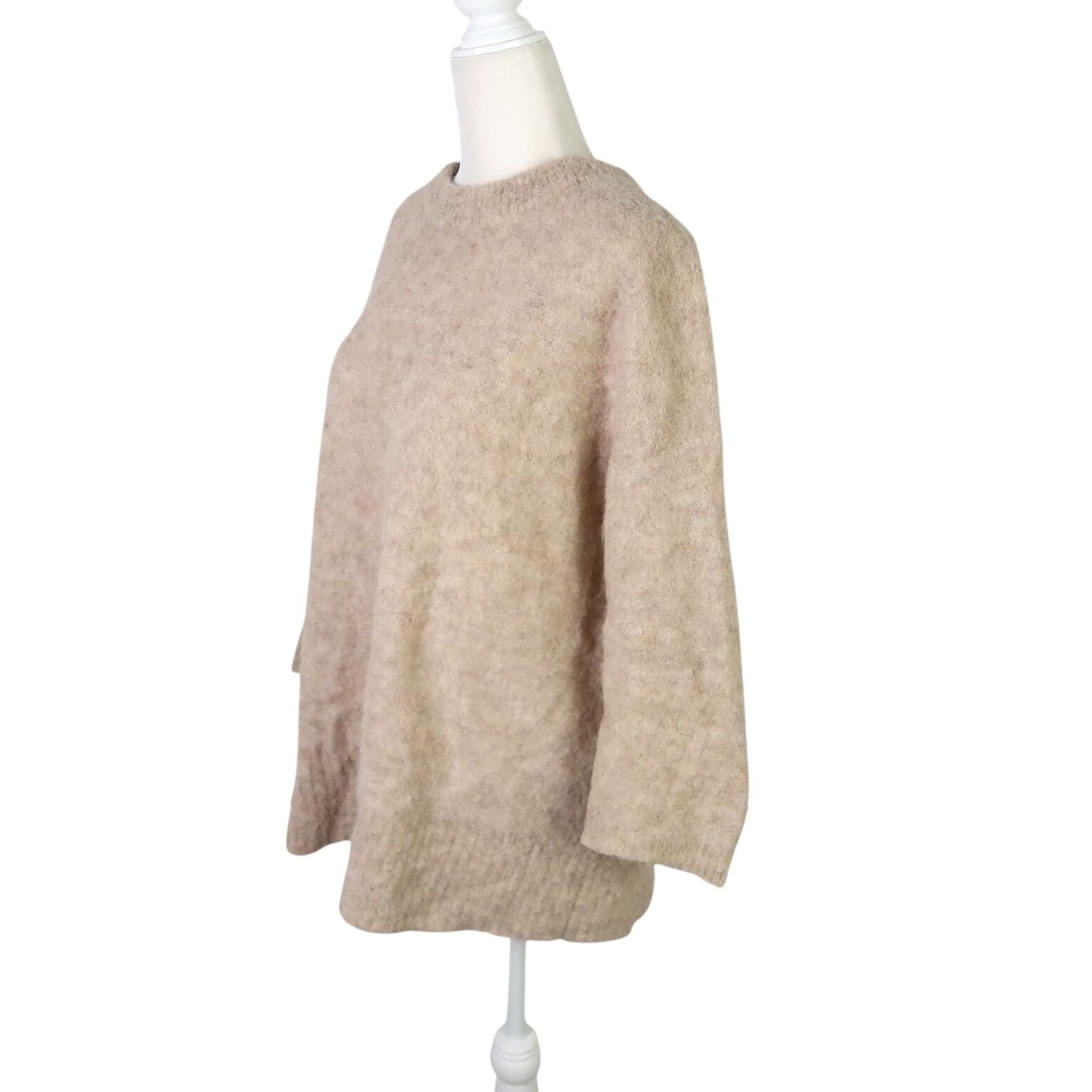 J.Crew J. Crew Sweater Tan Fuzzy Alpaca Wool Knit Tunic Small Size S / US 4 / IT 40 - 3 Thumbnail