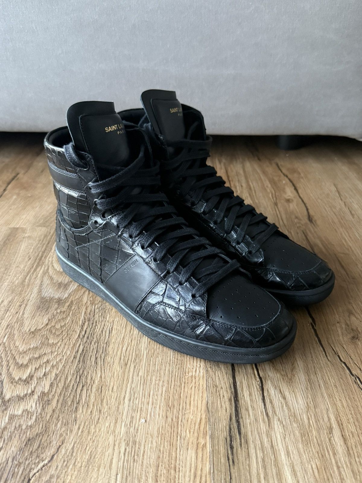 Saint Laurent Paris Saint Laurent Paris SL/10H Court Classic – Black Croc – Hedi Size US 8.5 / EU 41-42 - 11 Thumbnail