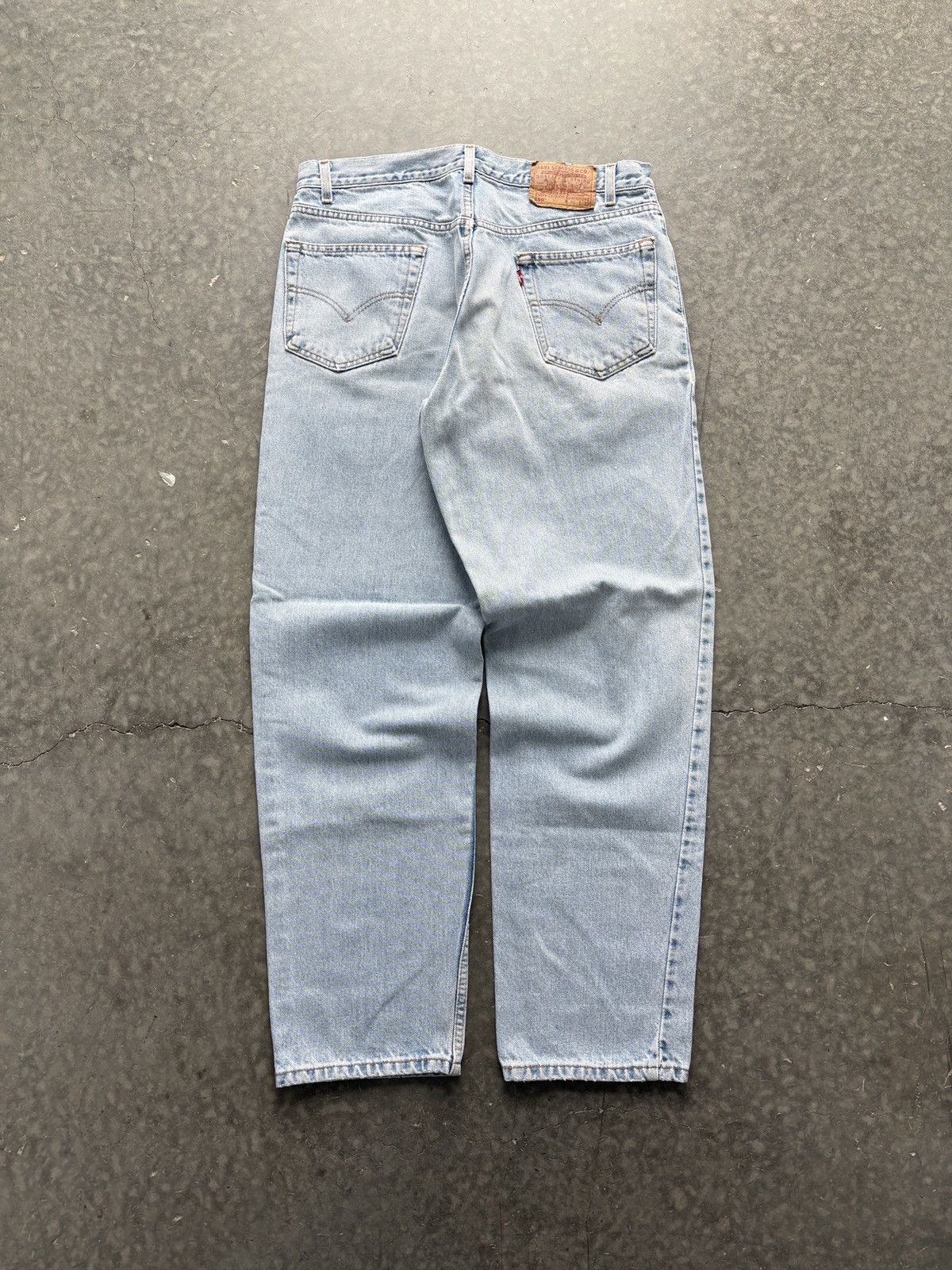 Levi's Vintage Y2K Levis 550 Denim Jeans 36x32 Light Wash Size US 36 / EU 52 - 7 Thumbnail