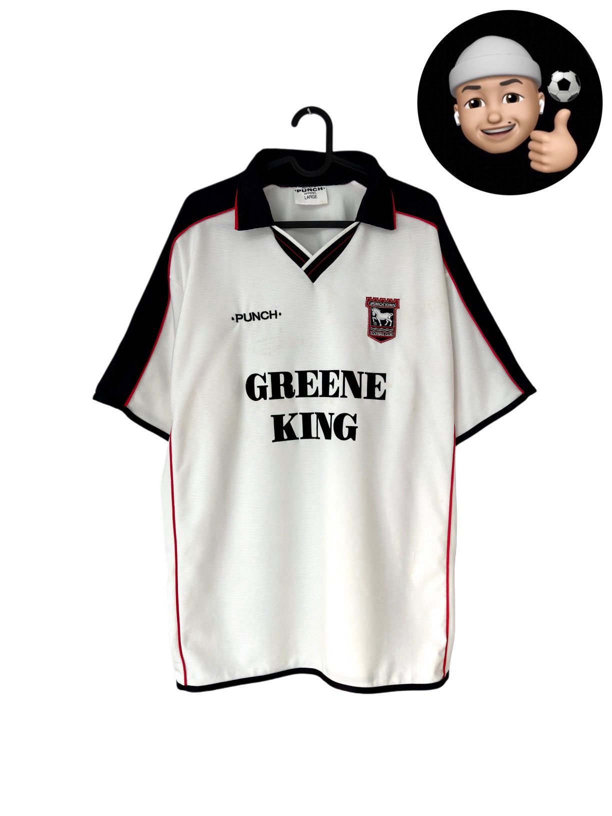 Vintage 2000 2001 Ipswich Punch Retro Vintage Soccer Jersey Shirt L Size US L / EU 52-54 / 3 - 1 Thumbnail