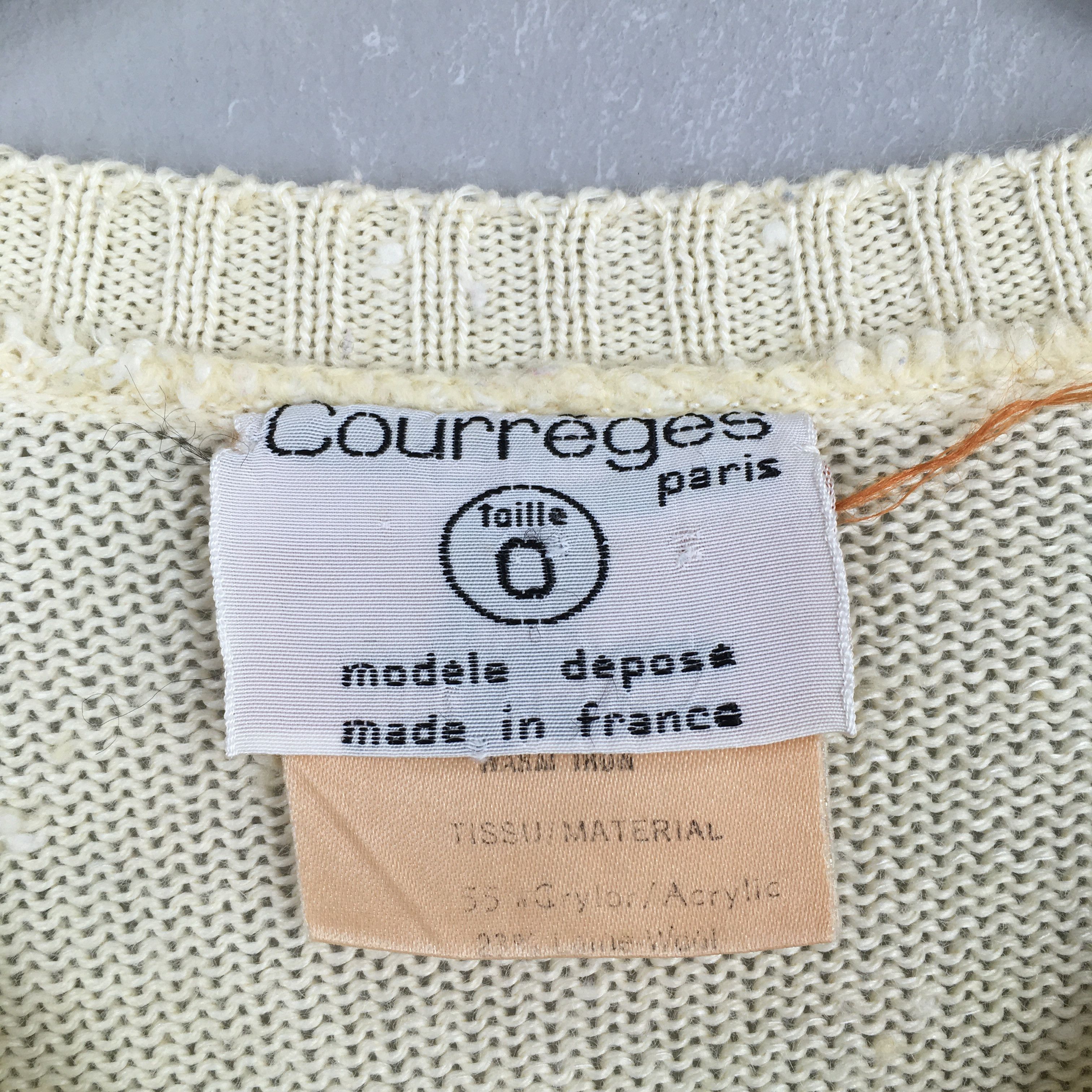 Courreges Vintage 70s Courreges Paris Wool Sweater XSmall Size US XS / EU 42 / 0 - 6 Thumbnail