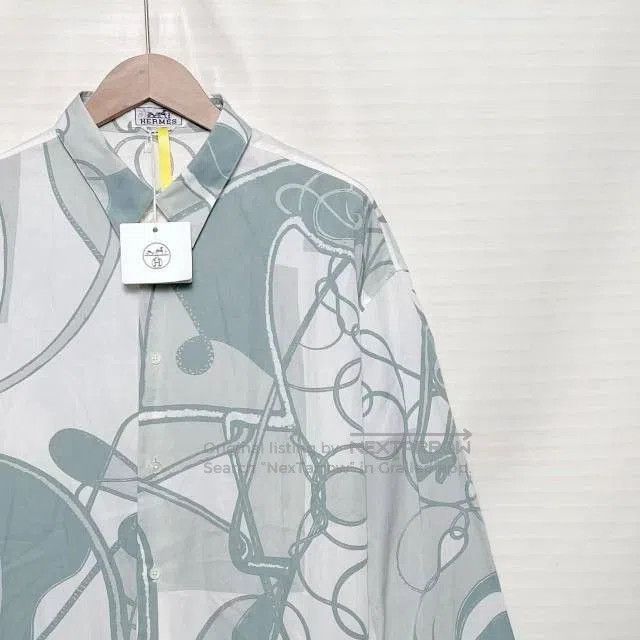 Hermes Hermes Horse Abstract Print Silk Blend Shirt. Size US M / EU 48-50 / 2 - 3 Thumbnail