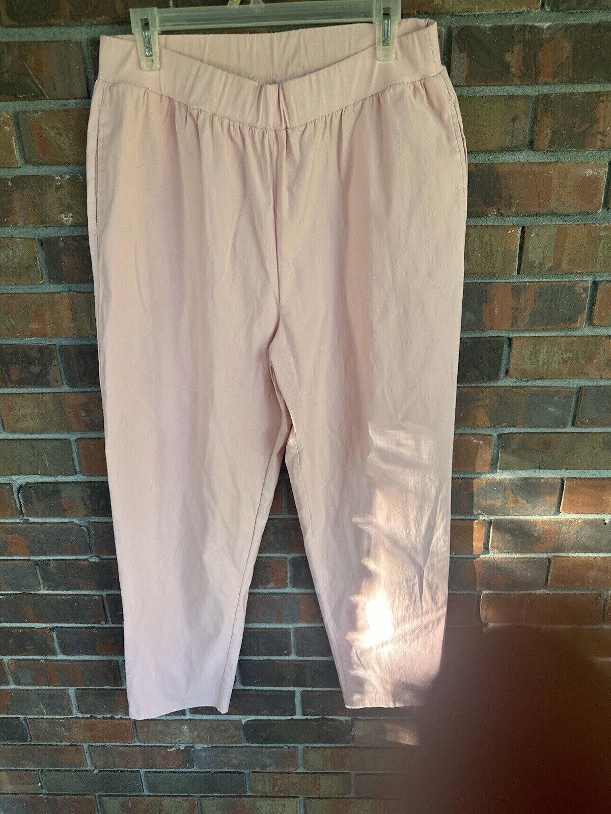 Designer Large Petite Pants Pink Bosworth Elastic Waist Size 36" / US 14 / IT 50 - 2 Thumbnail