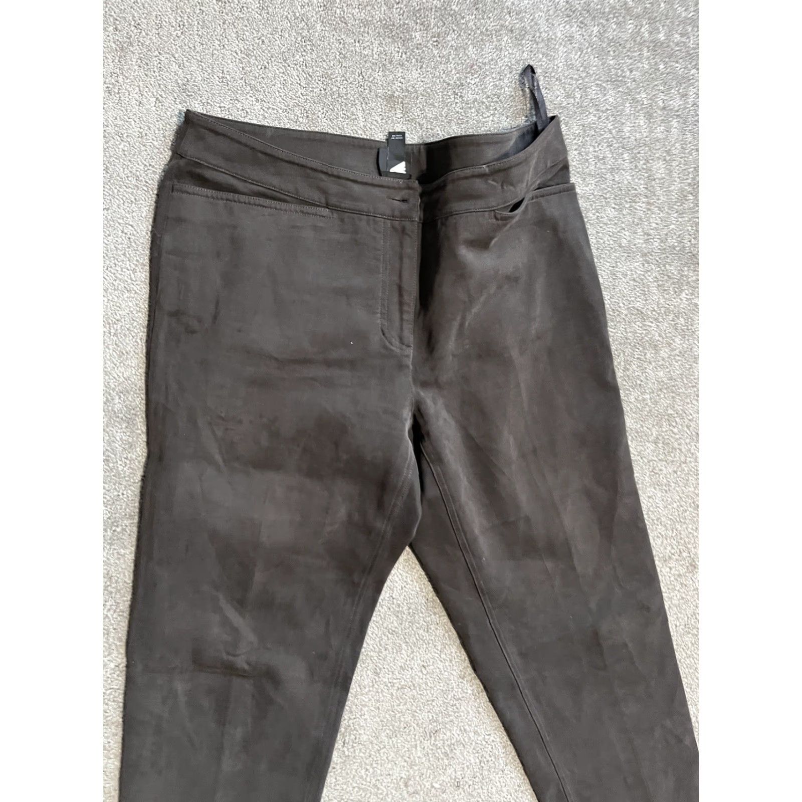 Eileen Fisher EILEEN FISHER Pants Size Medium Gray Sued Stretch Twill Straight Ankle Jeans Womens Size 32" / US 10 / IT 46 - 2 Thumbnail