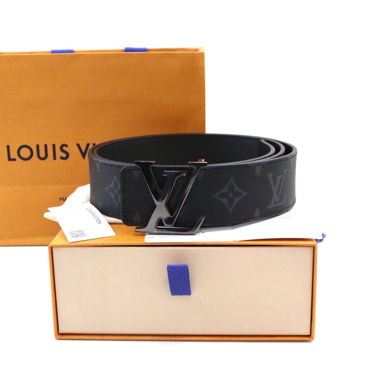 Louis Vuitton LV Men's Black Monogram Belt Size ONE SIZE - 1 Thumbnail
