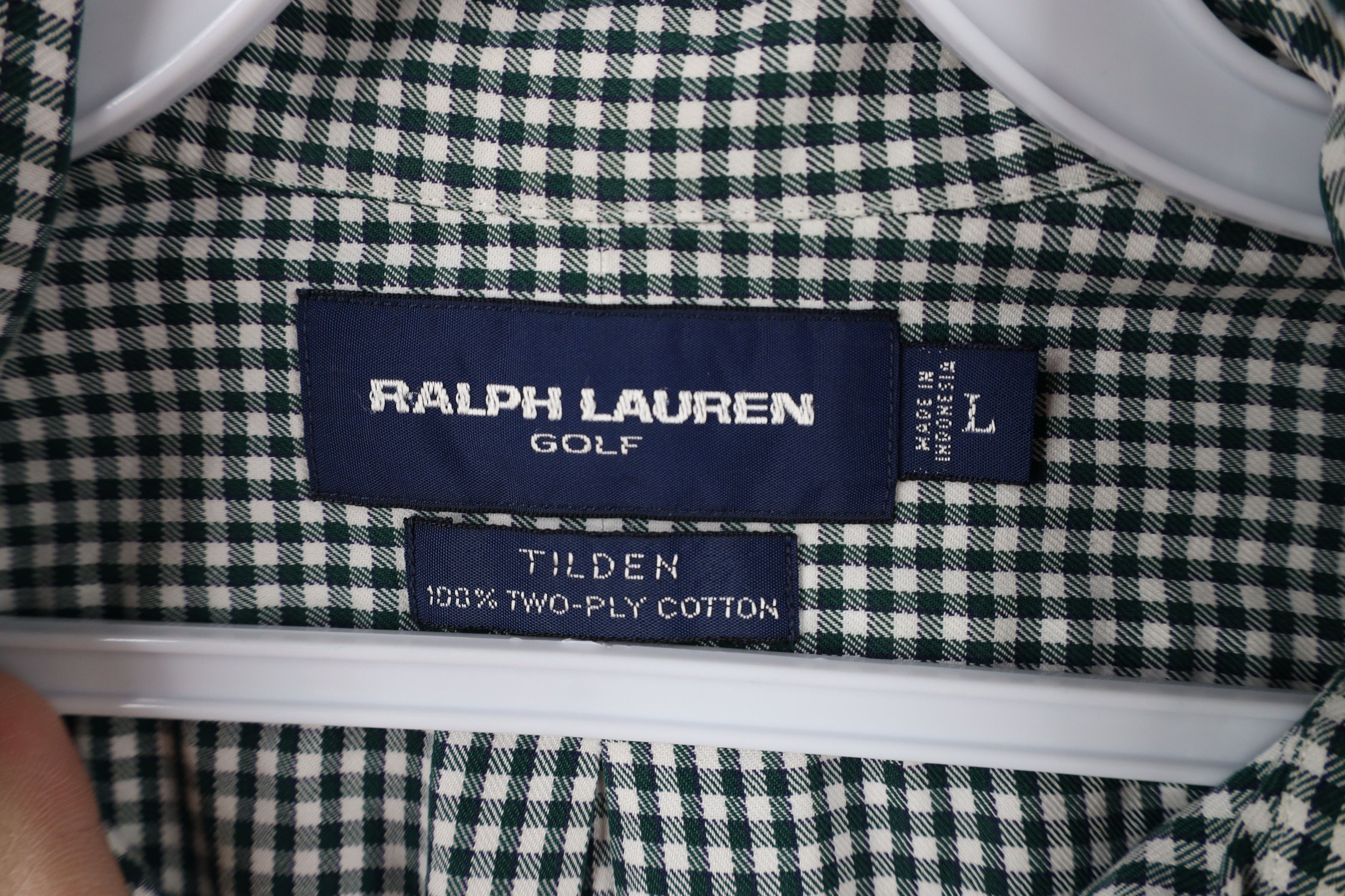 Ralph Lauren × Vintage Vintage Ralph Lauren Golf Gingham Collared Button Down Shirt Size US L / EU 52-54 / 3 - 5 Thumbnail