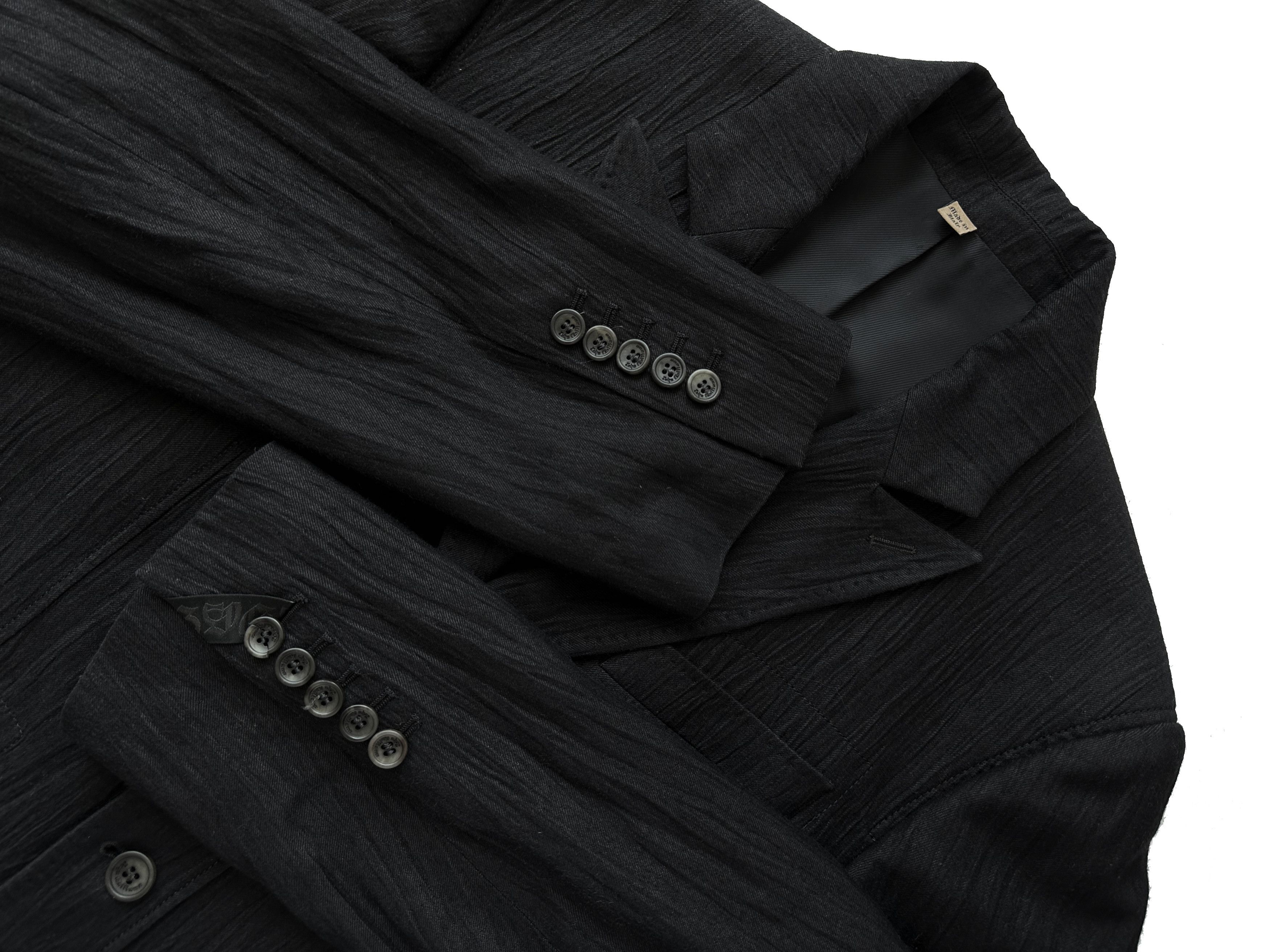 John Galliano John Galliano black crushed wool blazer Size 48R - 7 Thumbnail