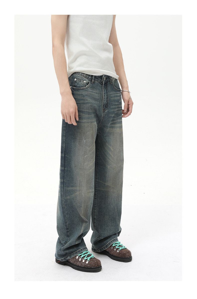 Vintage Men's washed vintage distressed casual jeans Size US 32 / EU 48 - 4 Thumbnail