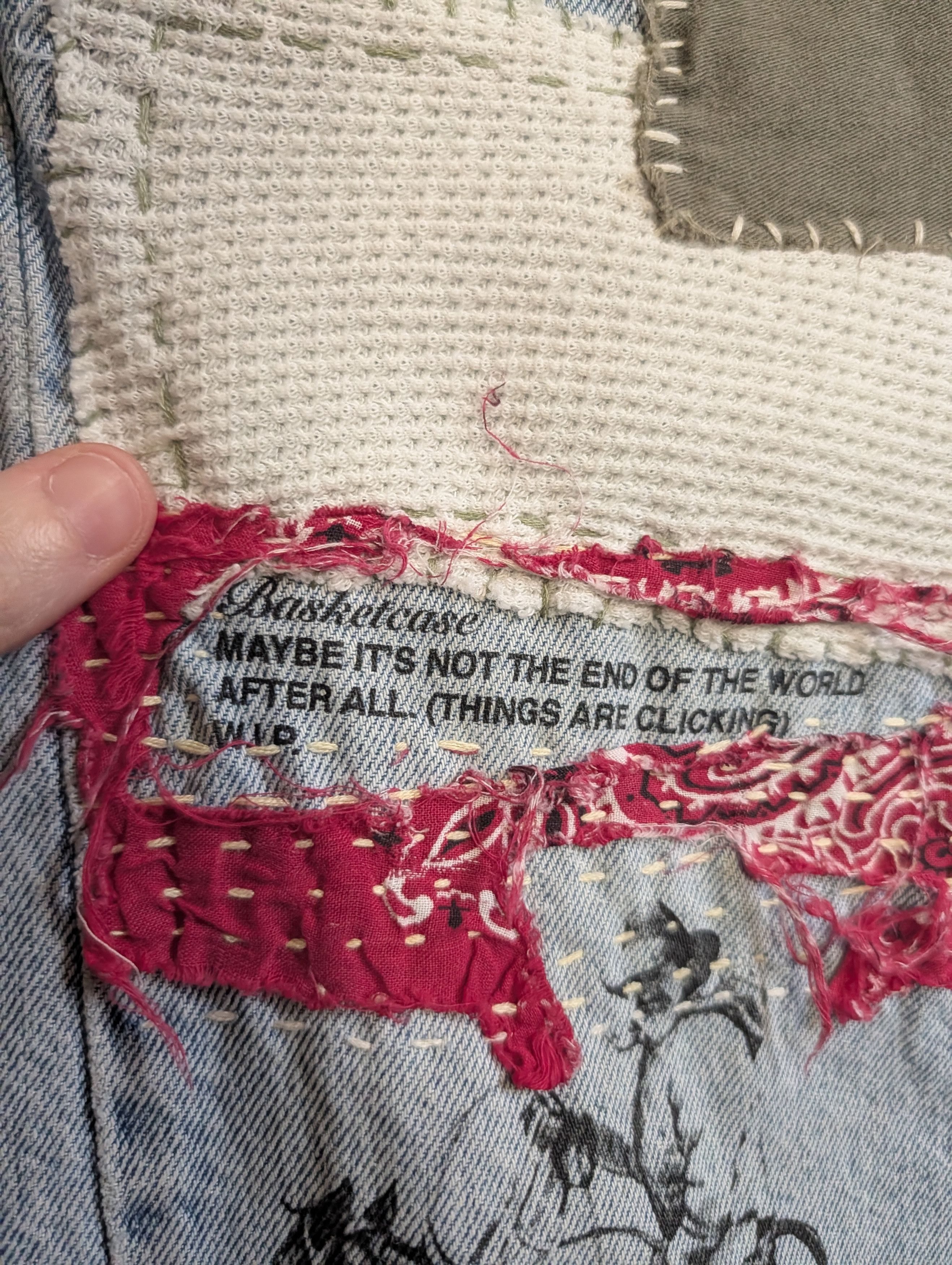 basketcase gallery x Levi's custom patched printed 505 orange tab jeans Size US 30 / EU 46 - 3 Thumbnail
