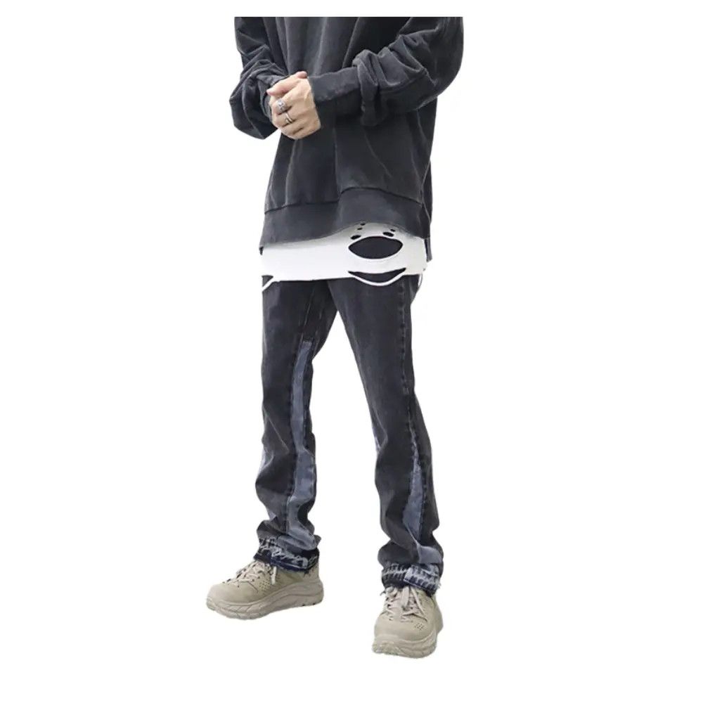 Japanese Brand × Jean Gray Stacked Denim Jeans Size US 34 / EU 50 - 1 Thumbnail