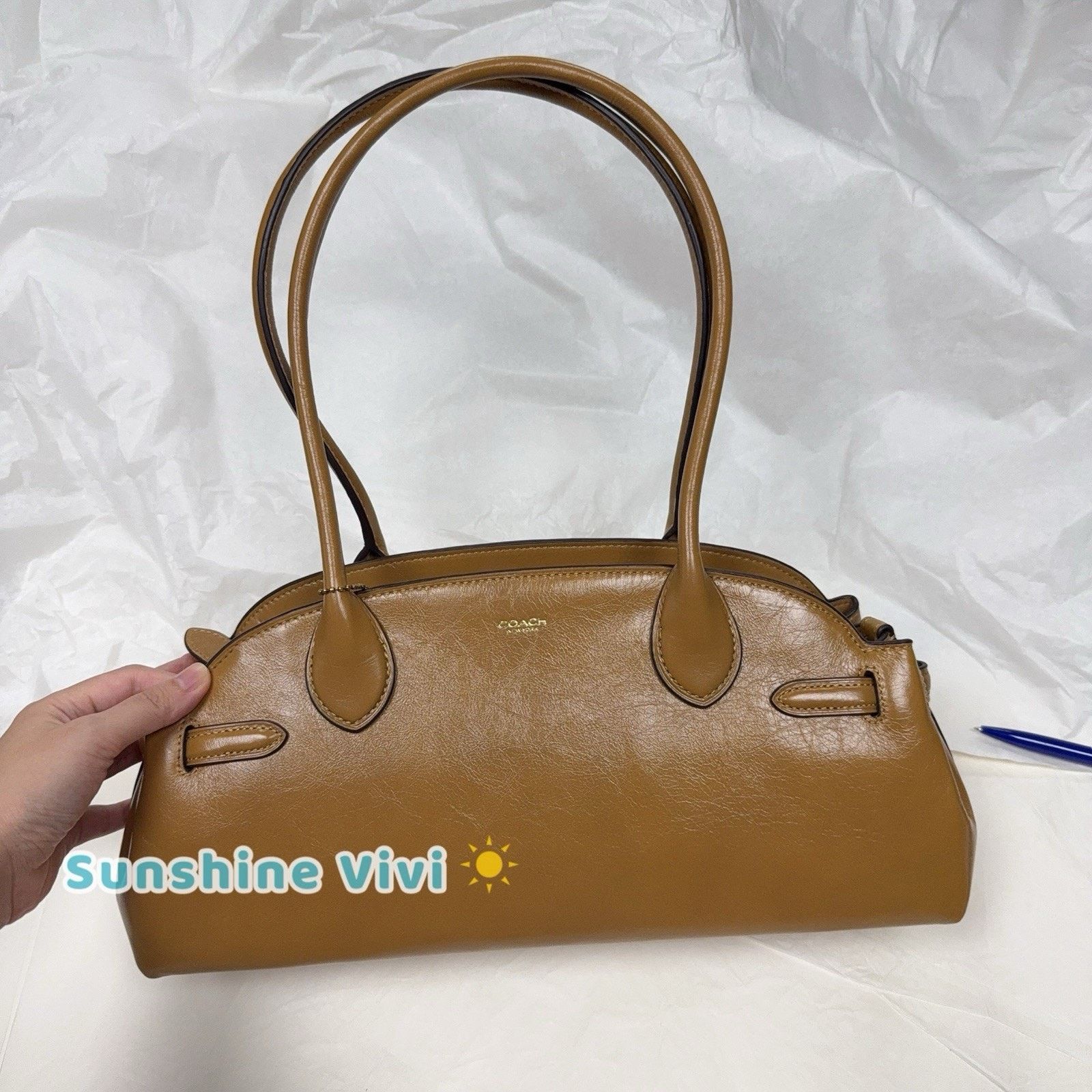 Coach NWT COACH Empire Carryall Bag 34 Brass/Honey Brown CAM03 Size ONE SIZE - 1 Thumbnail