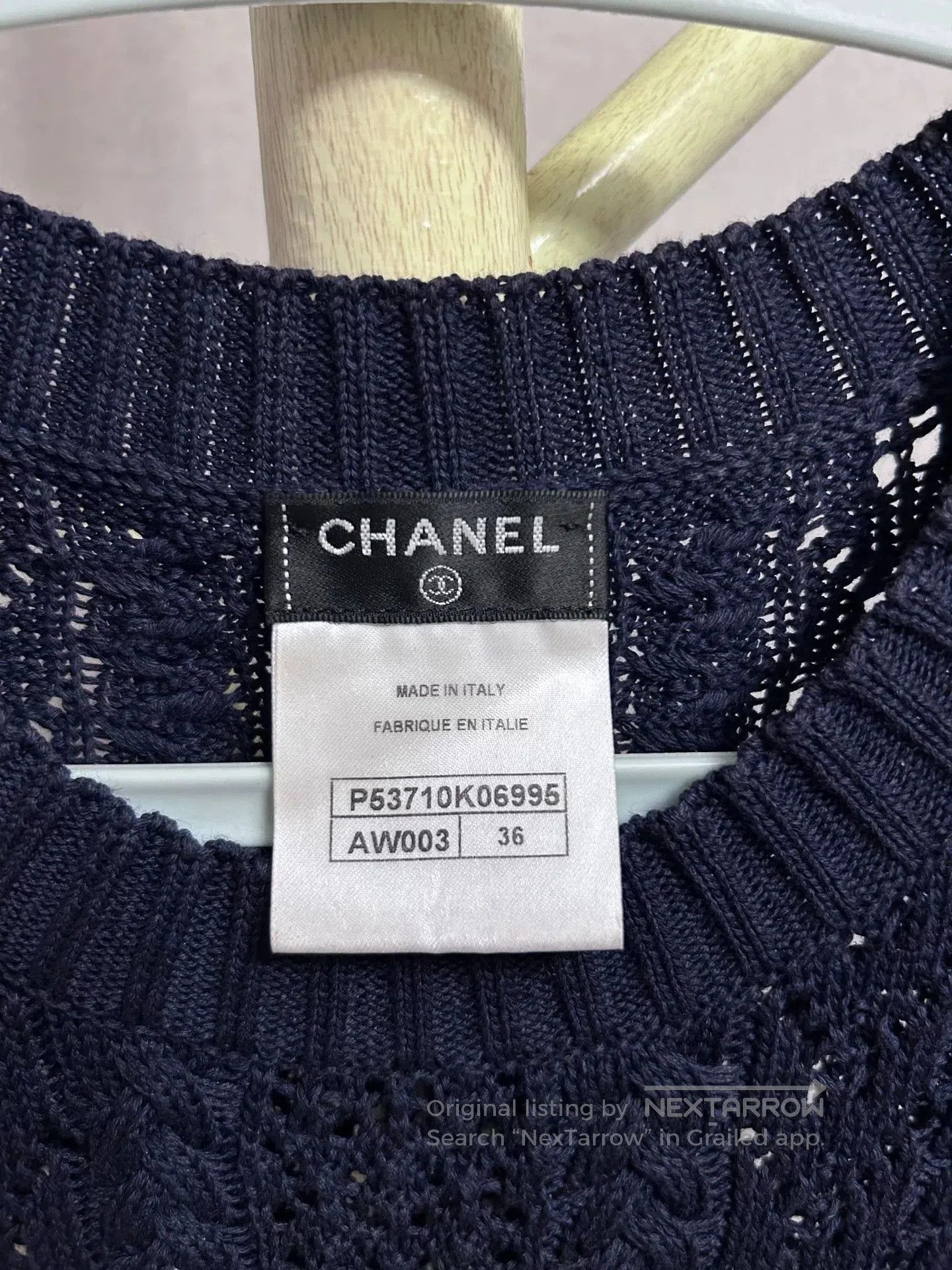 Chanel Chanel Knitted Dress in Deep Blue. Size XS / US 0-2 / IT 36-38 - 5 Thumbnail