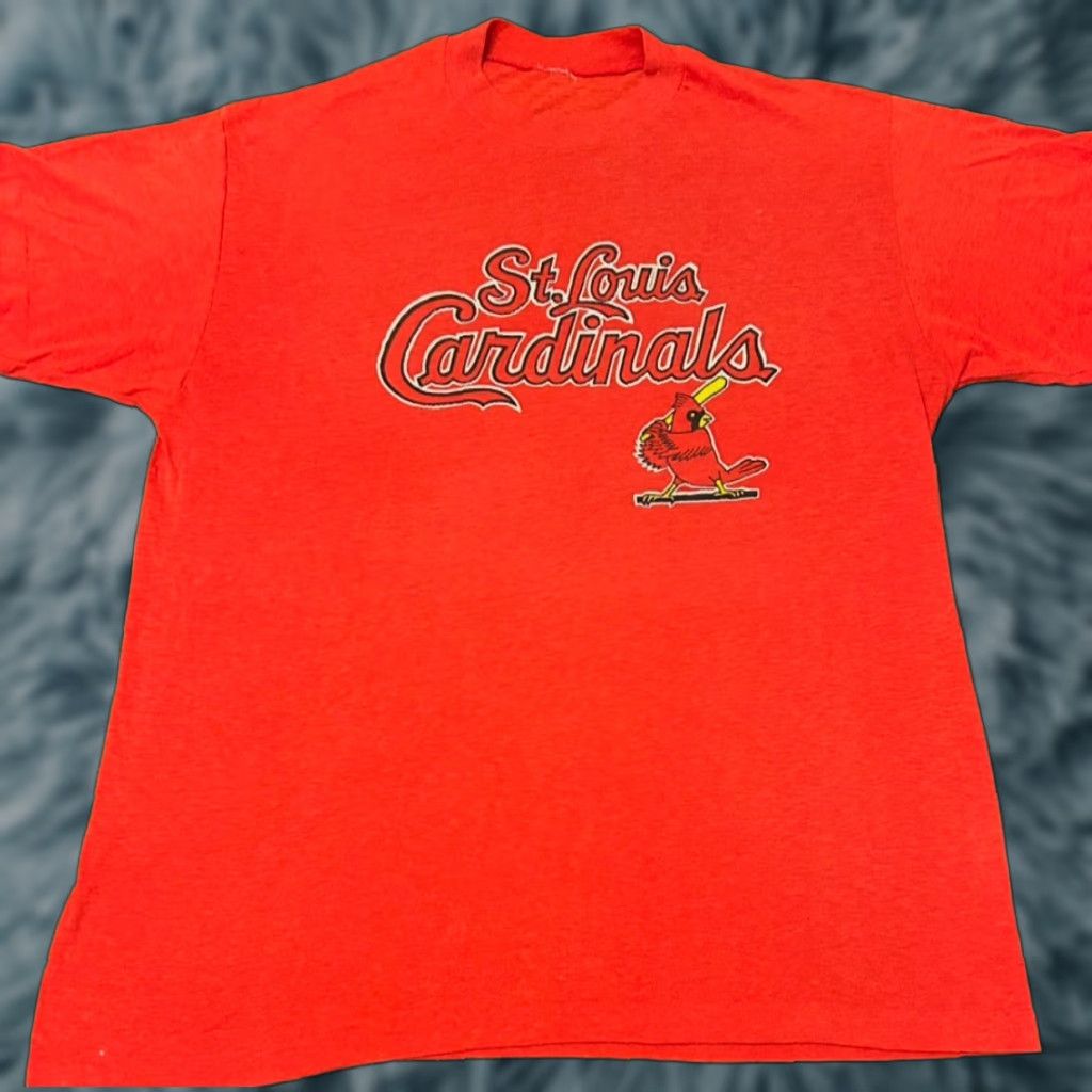 MLB VINTAGE St Louis Cardinals Logo VTG Shirt Mens Large Baseball MLB Red 80s 90s Shirt Logo MLB Men Size US L / EU 52-54 / 3 - 1 Thumbnail