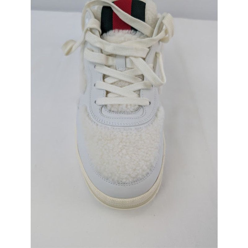 Gucci o1rshd1 Leather Re-Web Sneaker in White Size US 11.5 / EU 44-45 - 15 Thumbnail