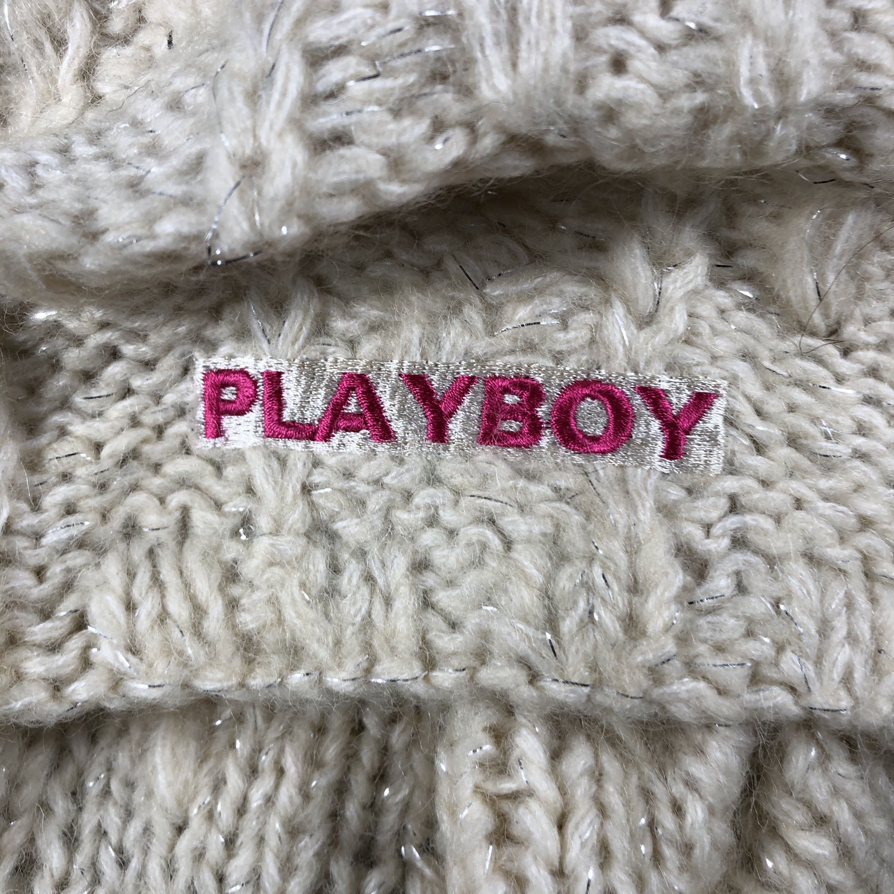 Playboy Playboy Hat Crochet Slouchy Knitted Caps Size ONE SIZE - 6 Thumbnail