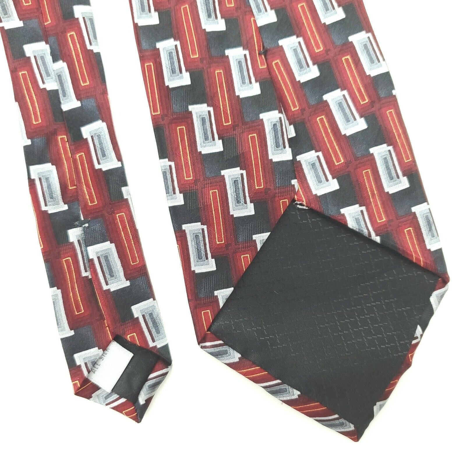 Pierre Cardin Pierre Cardin Red Silk Tie Wide Size ONE SIZE - 5 Thumbnail