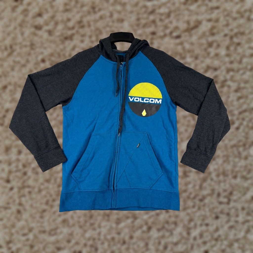 Volcom Volcom Hoodie Mens S Blue Logo Full Zip Raglan Print Graphic Size US S / EU 44-46 / 1 - 1 Thumbnail