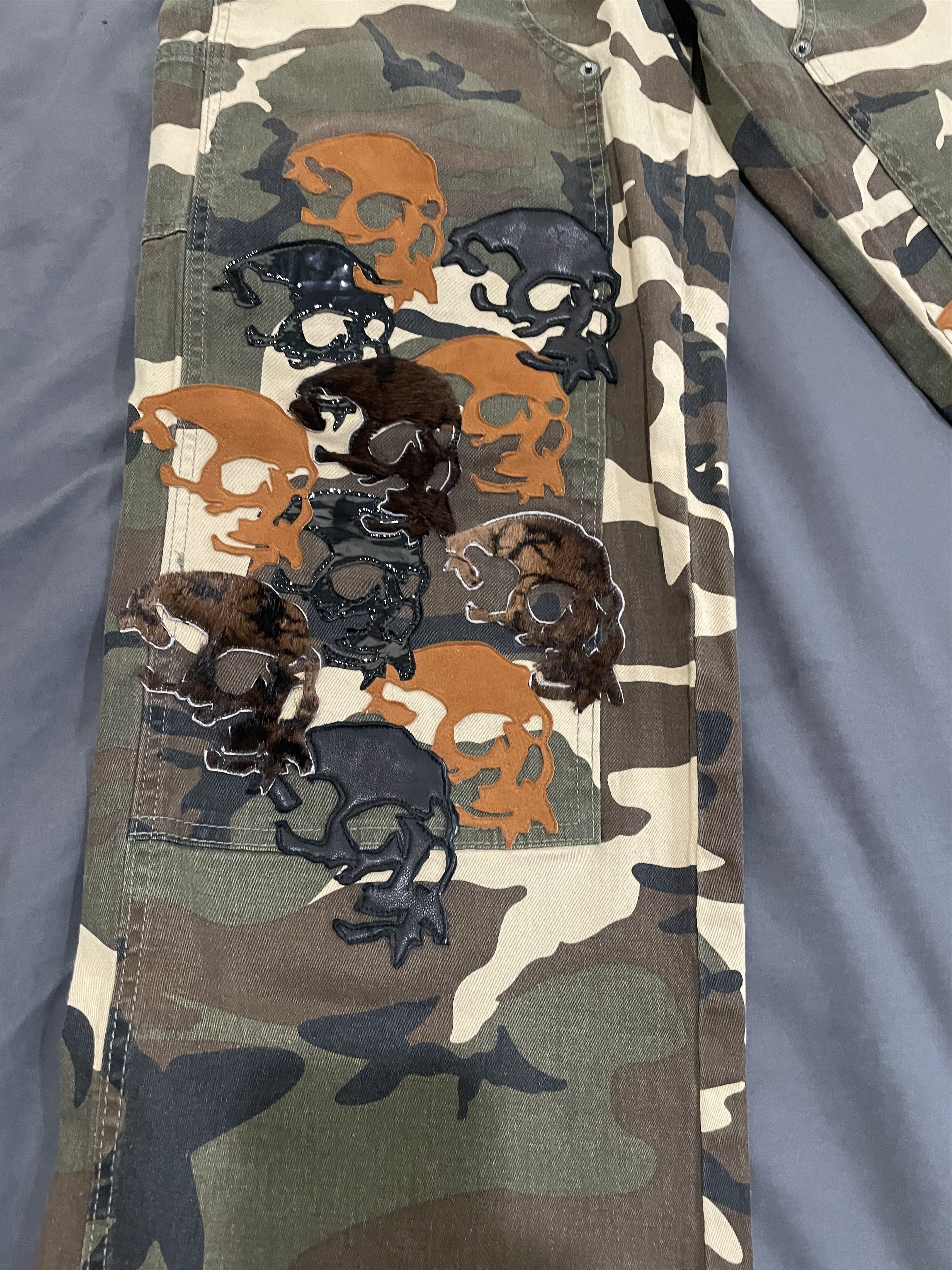 BV By Bodega Vengeance Flooded Double Knee Camo Carpenters Size US 31 - 2 Thumbnail