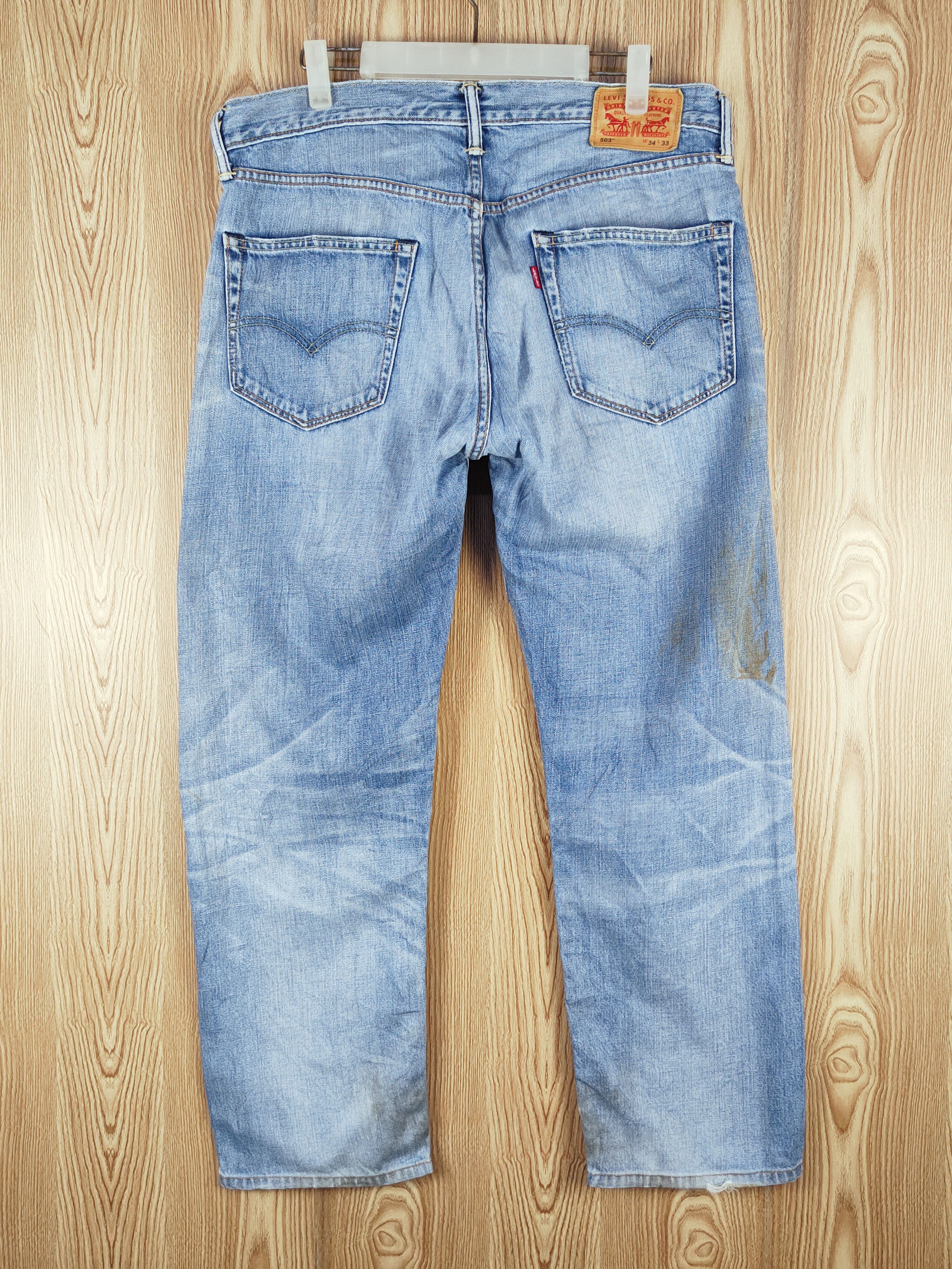 Levi's Levi's Blue Faded Distressed Ripped Jeans #S2714 Size US 35 - 7 Thumbnail