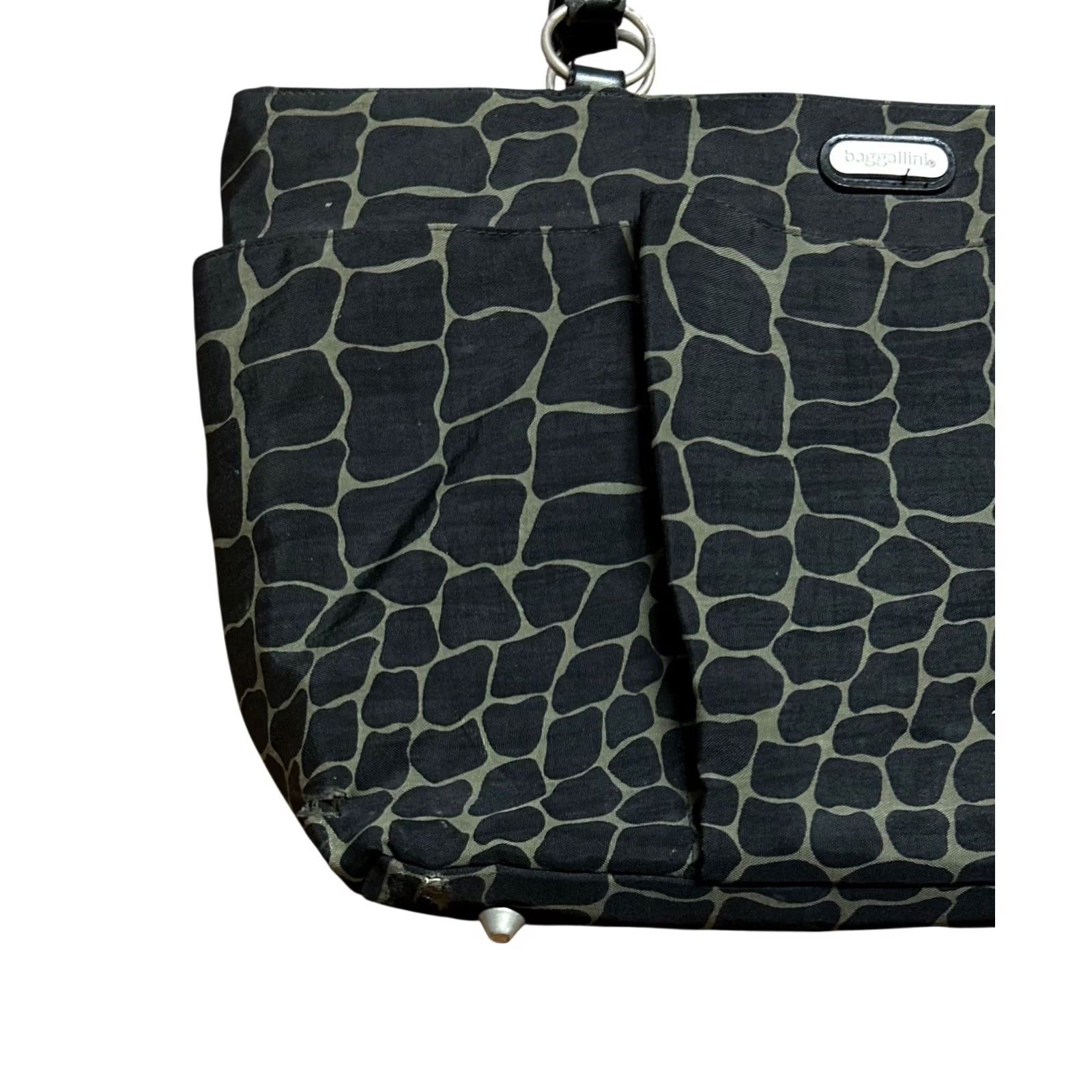 Vintage Baggallini Tote Shoulder Bag Women's Animal Print Black All Around Bag Size ONE SIZE - 3 Thumbnail