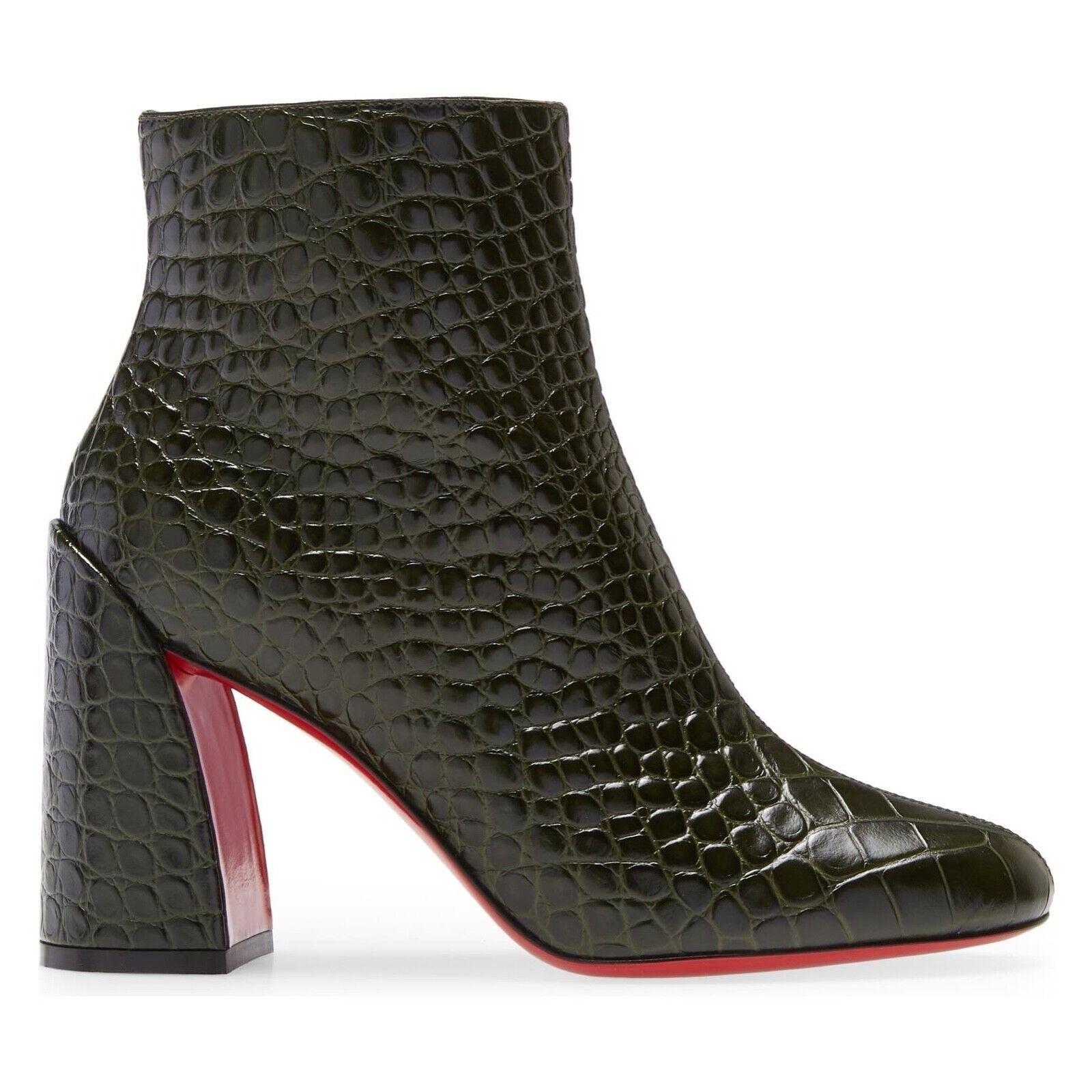 Christian Louboutin Christian Louboutin Turela 85 Forest Green Croc Short Ankle Size US 8 / IT 38 - 2 Thumbnail