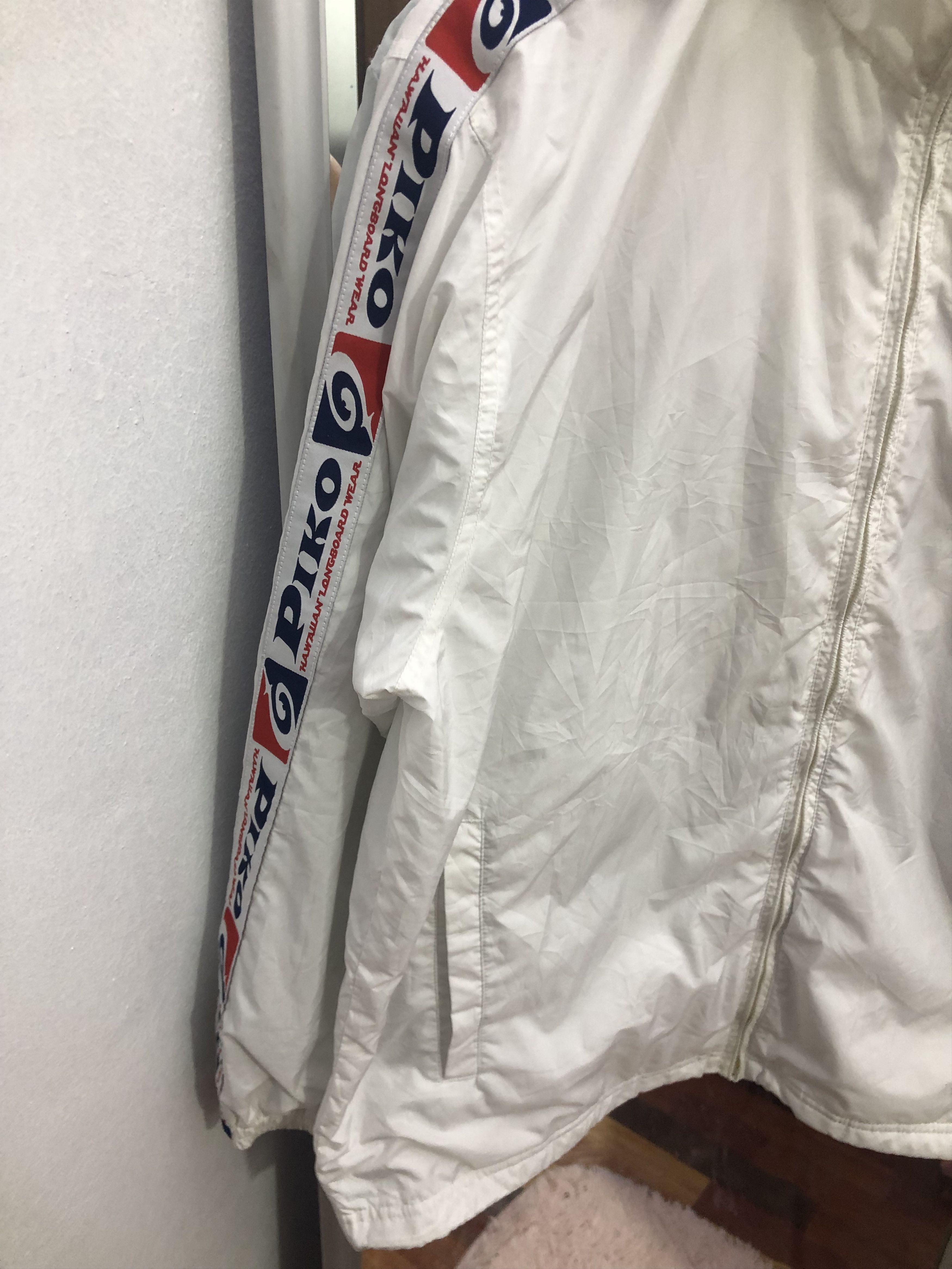 Vintage Vintage Piko Tape Logo Windbreaker Jacket White Size US S / EU 44-46 / 1 - 3 Thumbnail