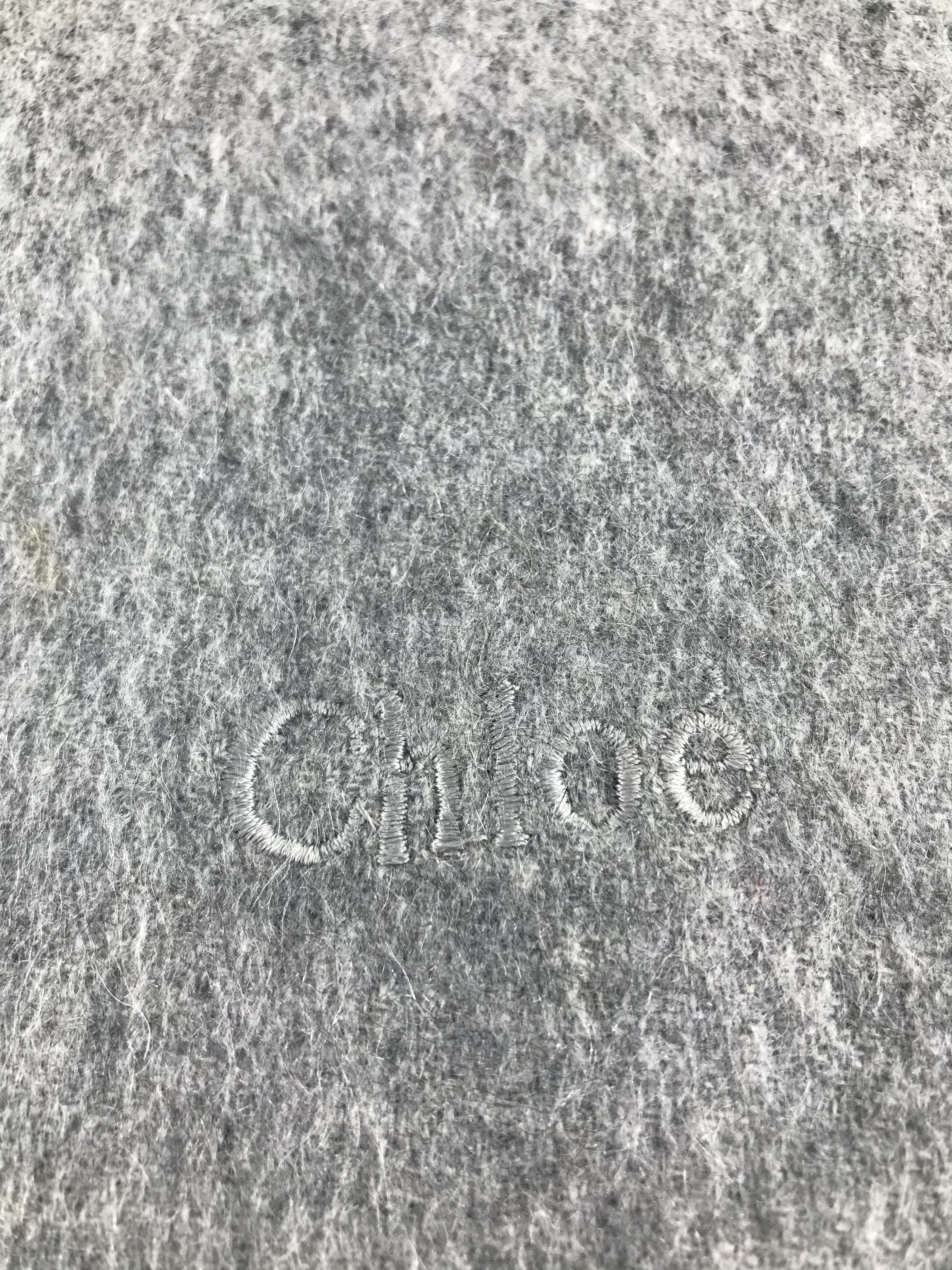 Vintage Chloe Grey Cashmere Scarf Muffler V420 Size ONE SIZE - 4 Thumbnail