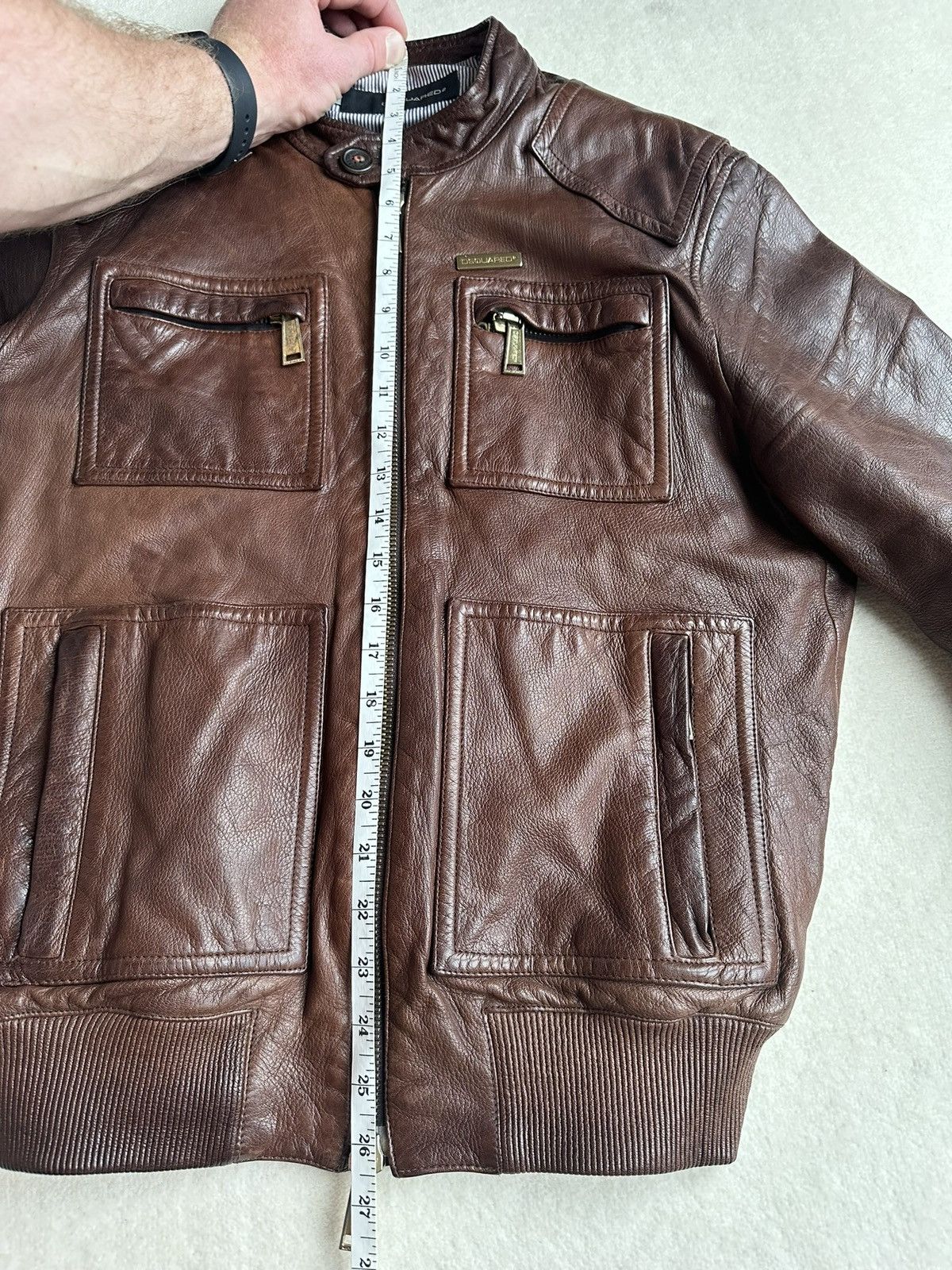 Dsquared2 SS09 Dsquared archive brown leather jacket grail Size US M / EU 48-50 / 2 - 7 Thumbnail