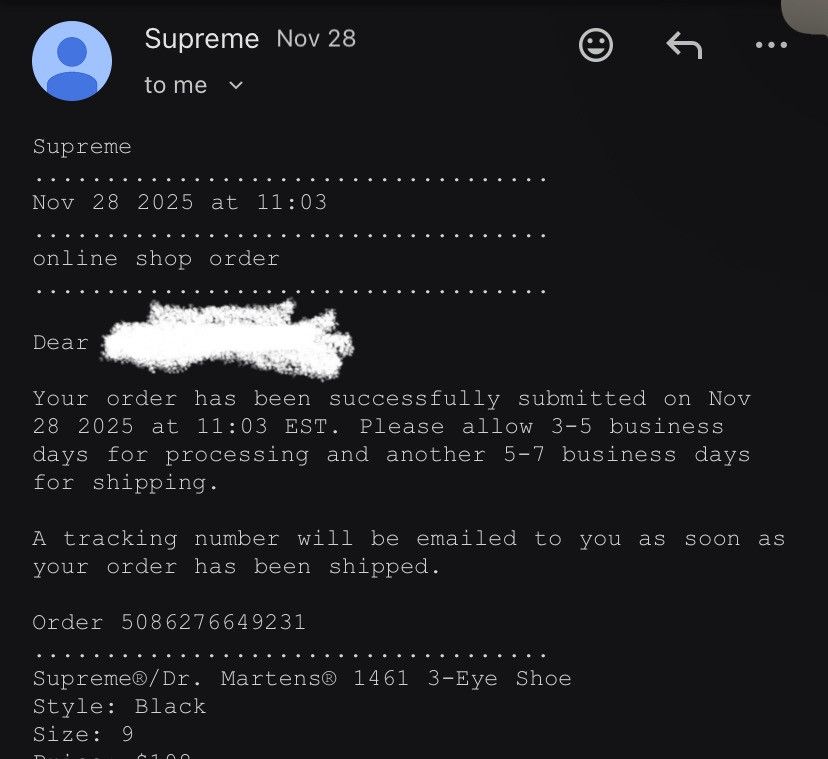 Dr. Martens × Supreme × Undercover Supreme x dr.marten 1461 3-eye shoe Size US 9 / EU 42 - 3 Thumbnail