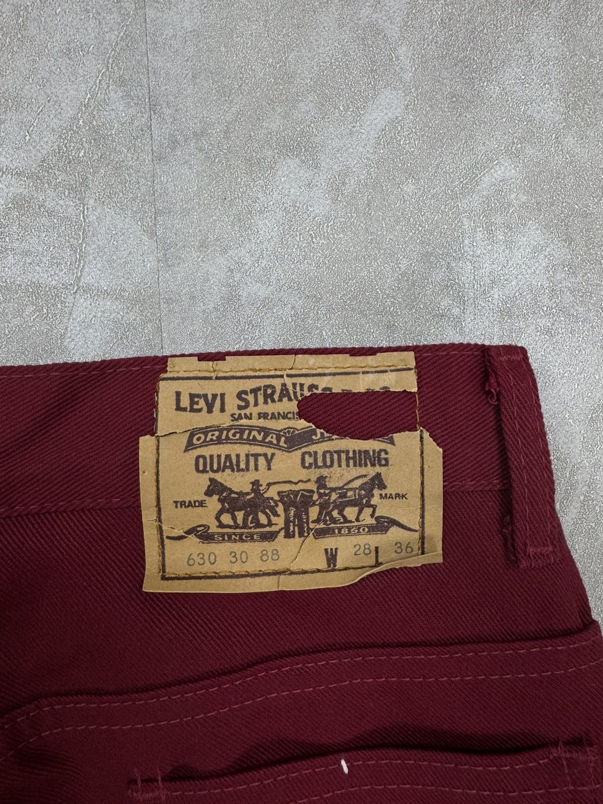 Levi's Vintage Clothing Rare Levis 630 30 88 Womens red jeans W28 L36 Size 28" / US 6 / IT 42 - 7 Thumbnail