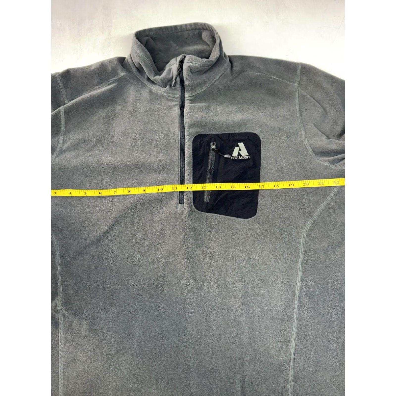 Eddie Bauer Eddie Bauer First Ascent Mountaineering Men’s L Gray 1/4 Zip Hiking Sweatshirt Long Sleeve Zip Pockets Logo Sports Outdoor Classic Regular Mens Size ONE SIZE - 4 Thumbnail
