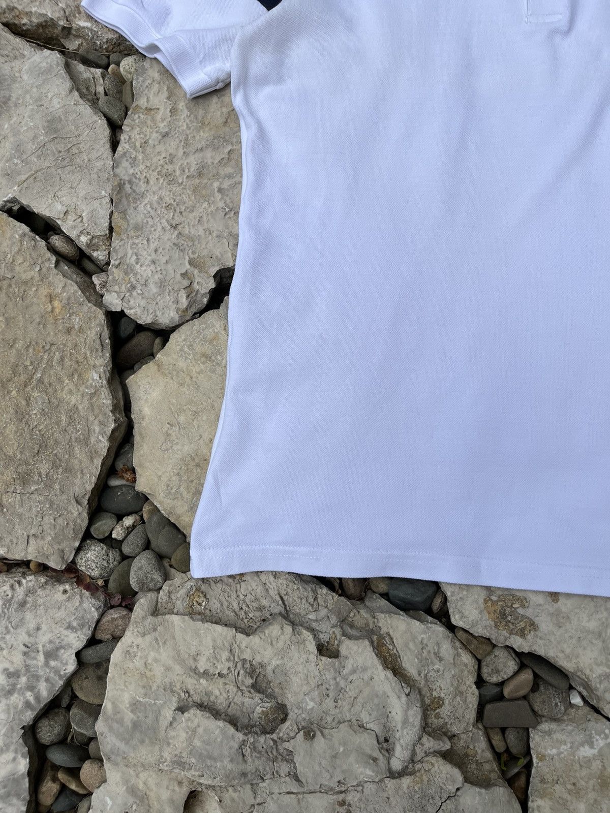 Balmain × Designer Balmain chest logo polo t-shirt tee with striped sleeves Size US L / EU 52-54 / 3 - 10 Thumbnail