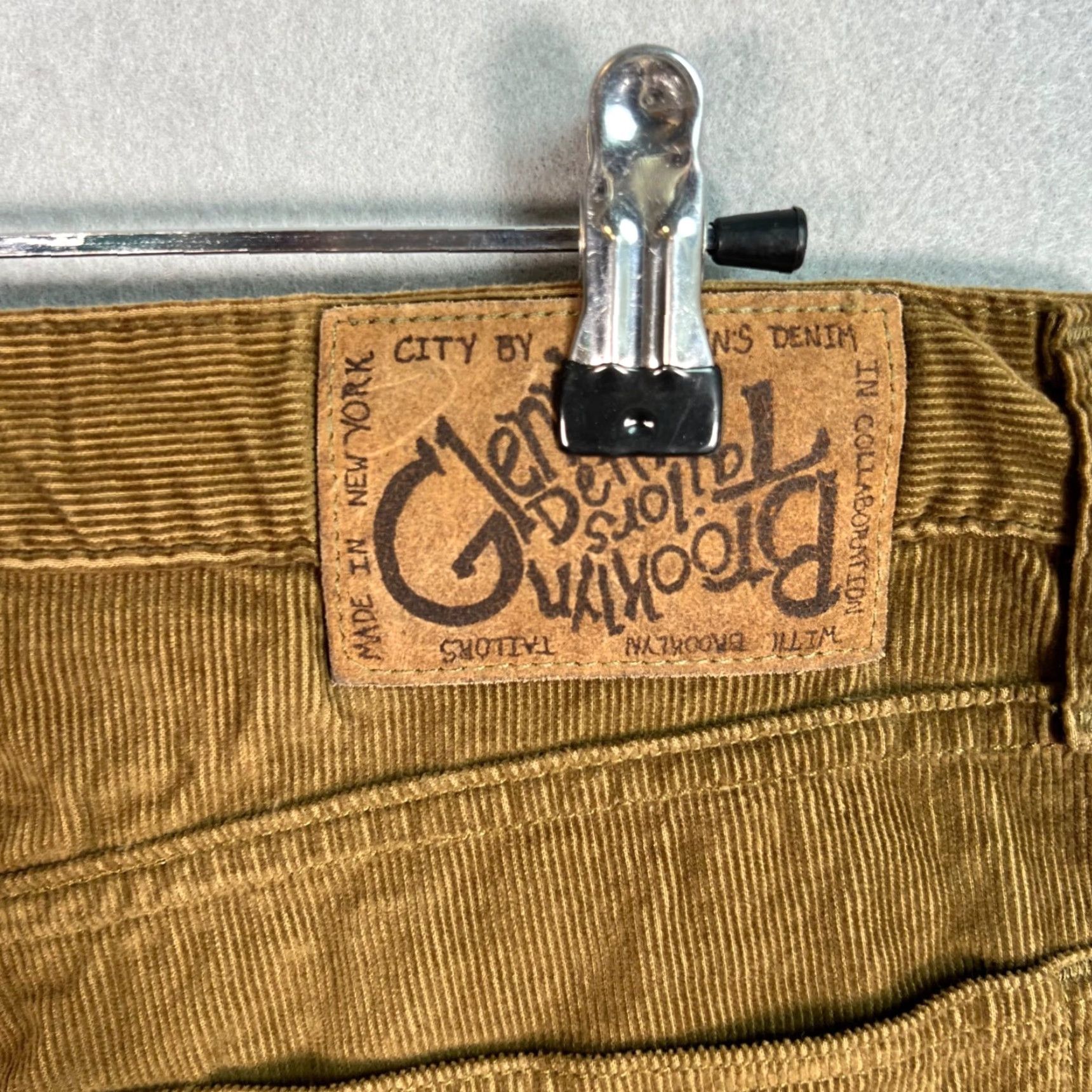 Denime VINTAGE Glenn's Denim Chino Pants 31 Brown Cotton Corduroy Made in USA Mens Size US 31 - 3 Thumbnail
