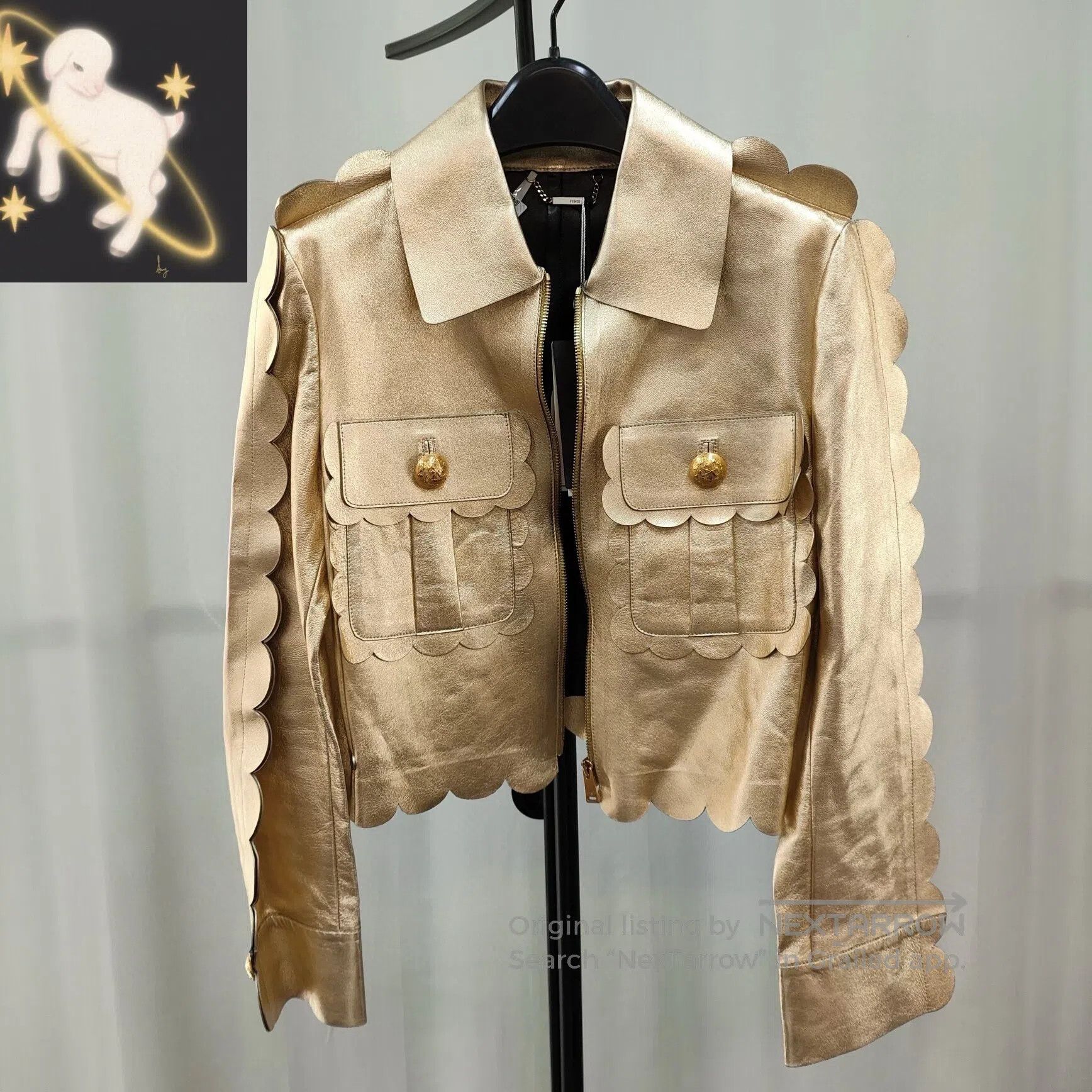 Fendi FENDI Gold Shimmer Jacket Size 38| Size XS / US 0-2 / IT 36-38 - 1 Thumbnail