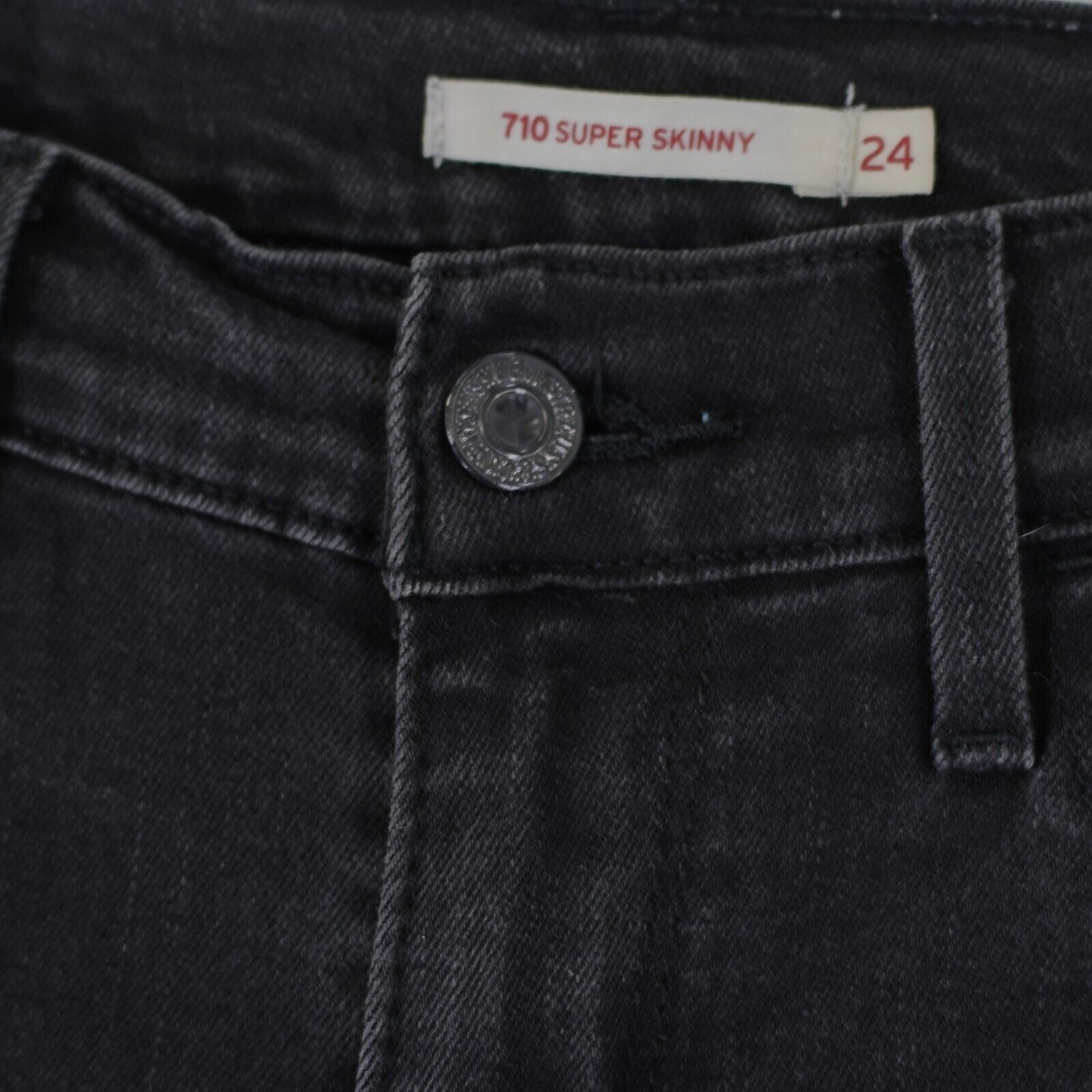 Levi's Levi's 710 Super Skinny Black Denim Women's Jeans 24 Low Ris Size 24" / US 00 / IT 34 - 3 Thumbnail